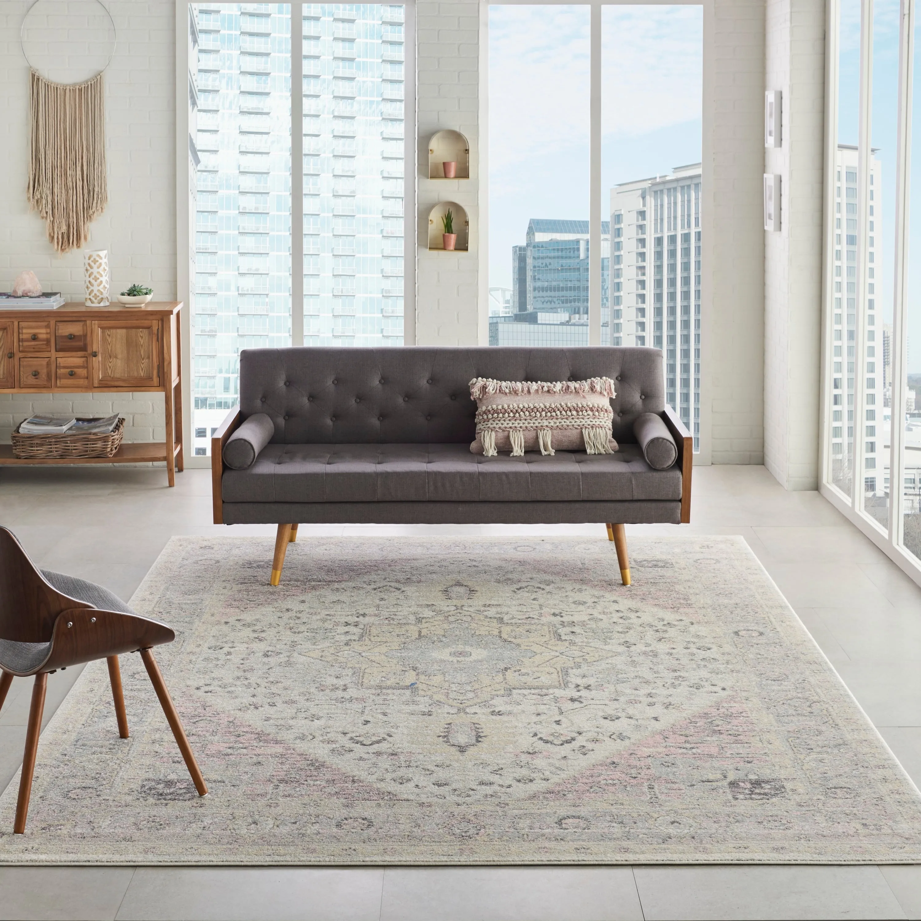 Nourison Tranquil Traditional Persian Medallion Area Rug