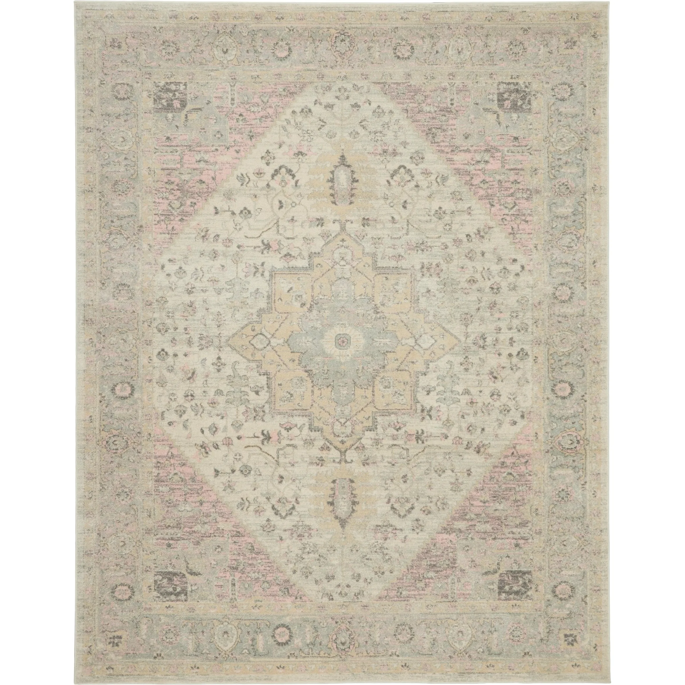 Nourison Tranquil Traditional Persian Medallion Area Rug