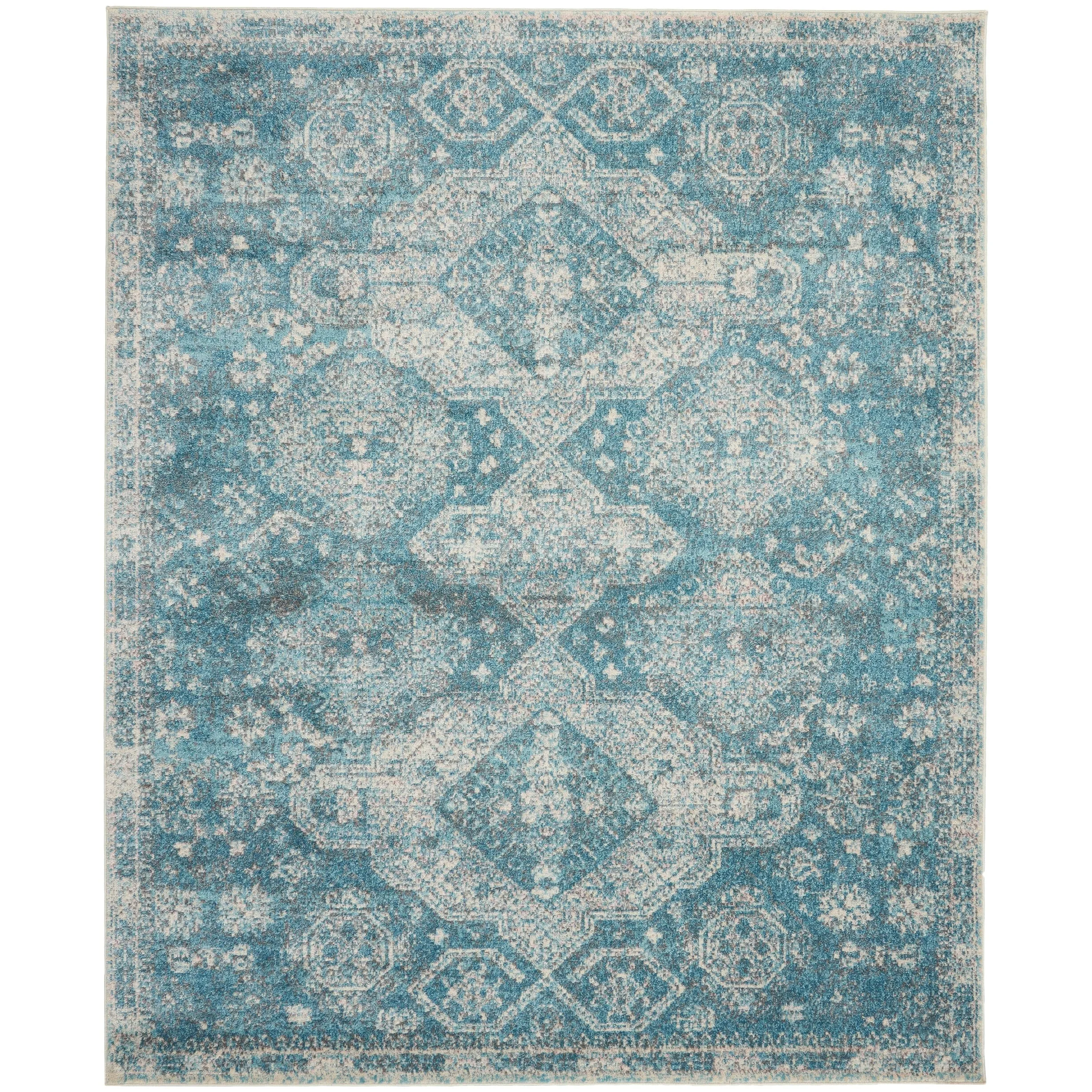 Nourison Tranquil Vintage French Country Contemporary Geometric Area Rug