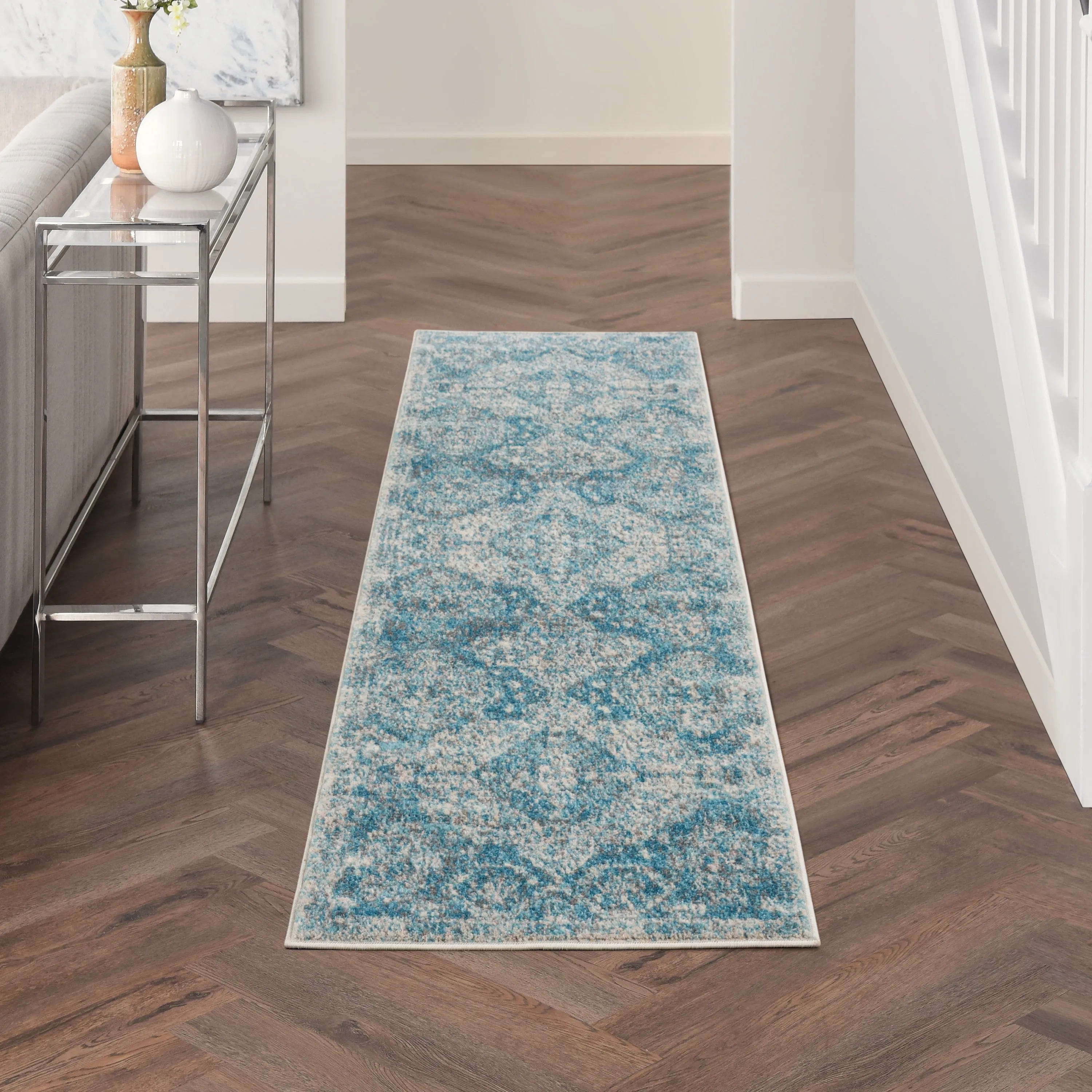 Nourison Tranquil Vintage French Country Contemporary Geometric Area Rug