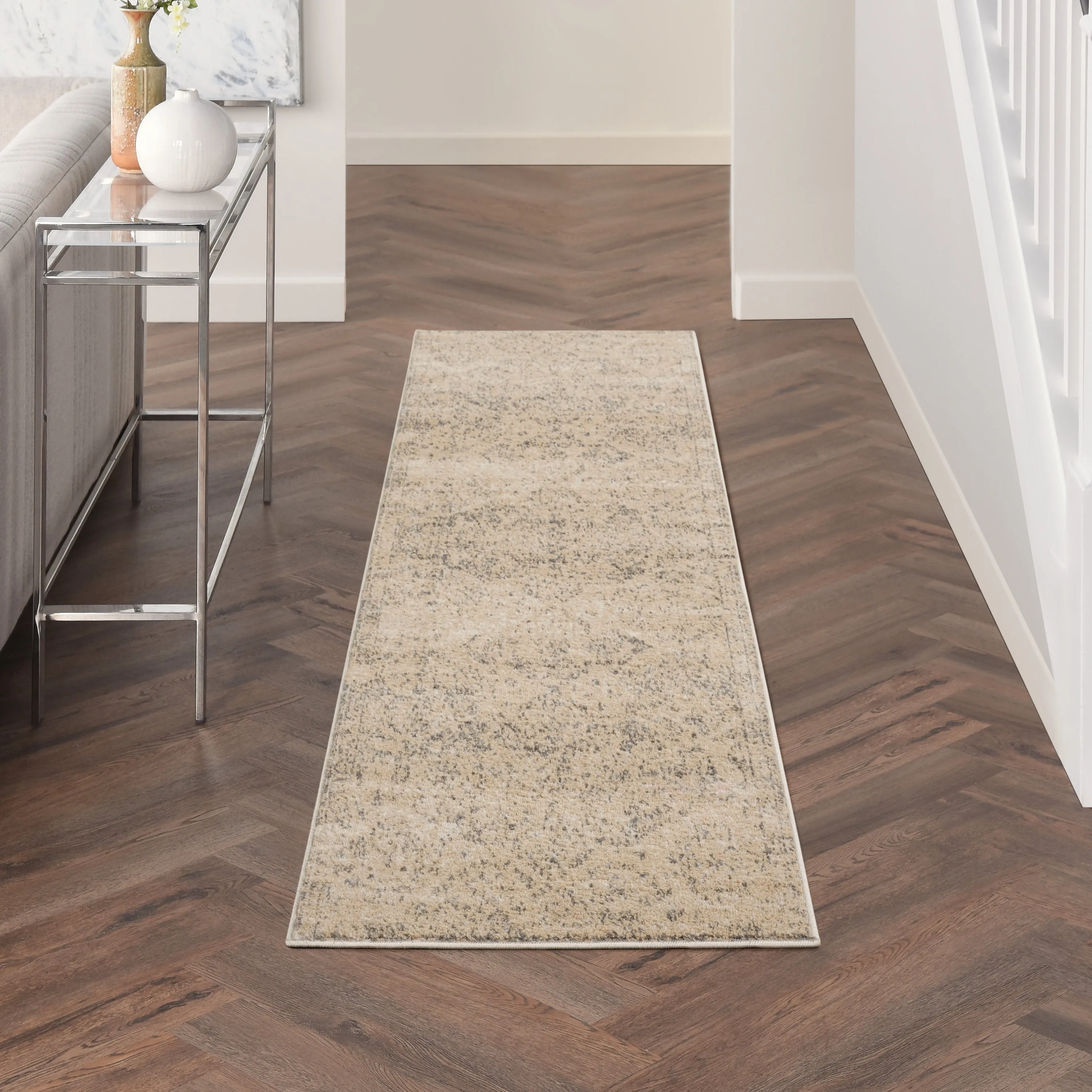 Nourison Tranquil Vintage French Country Contemporary Geometric Area Rug