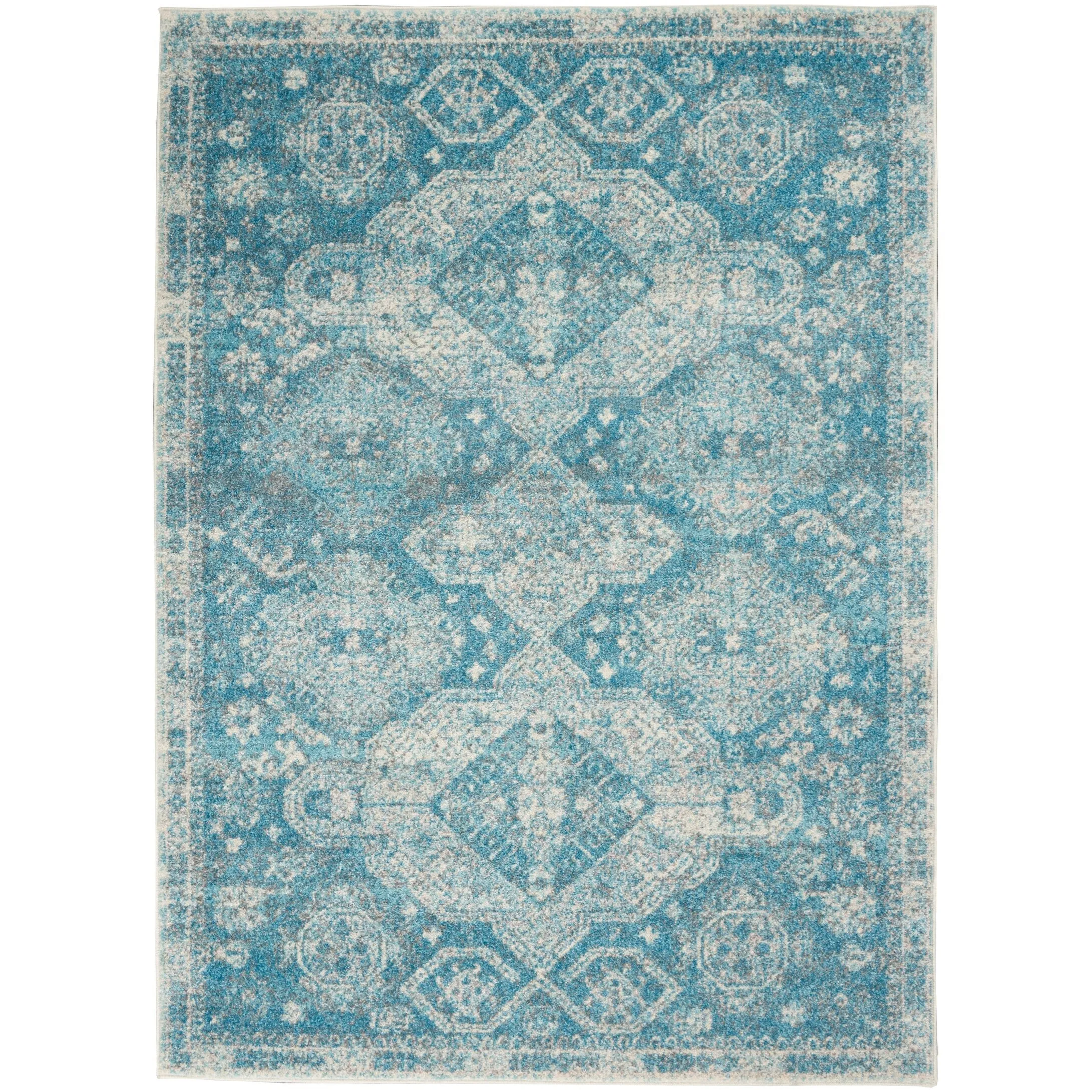 Nourison Tranquil Vintage French Country Contemporary Geometric Area Rug