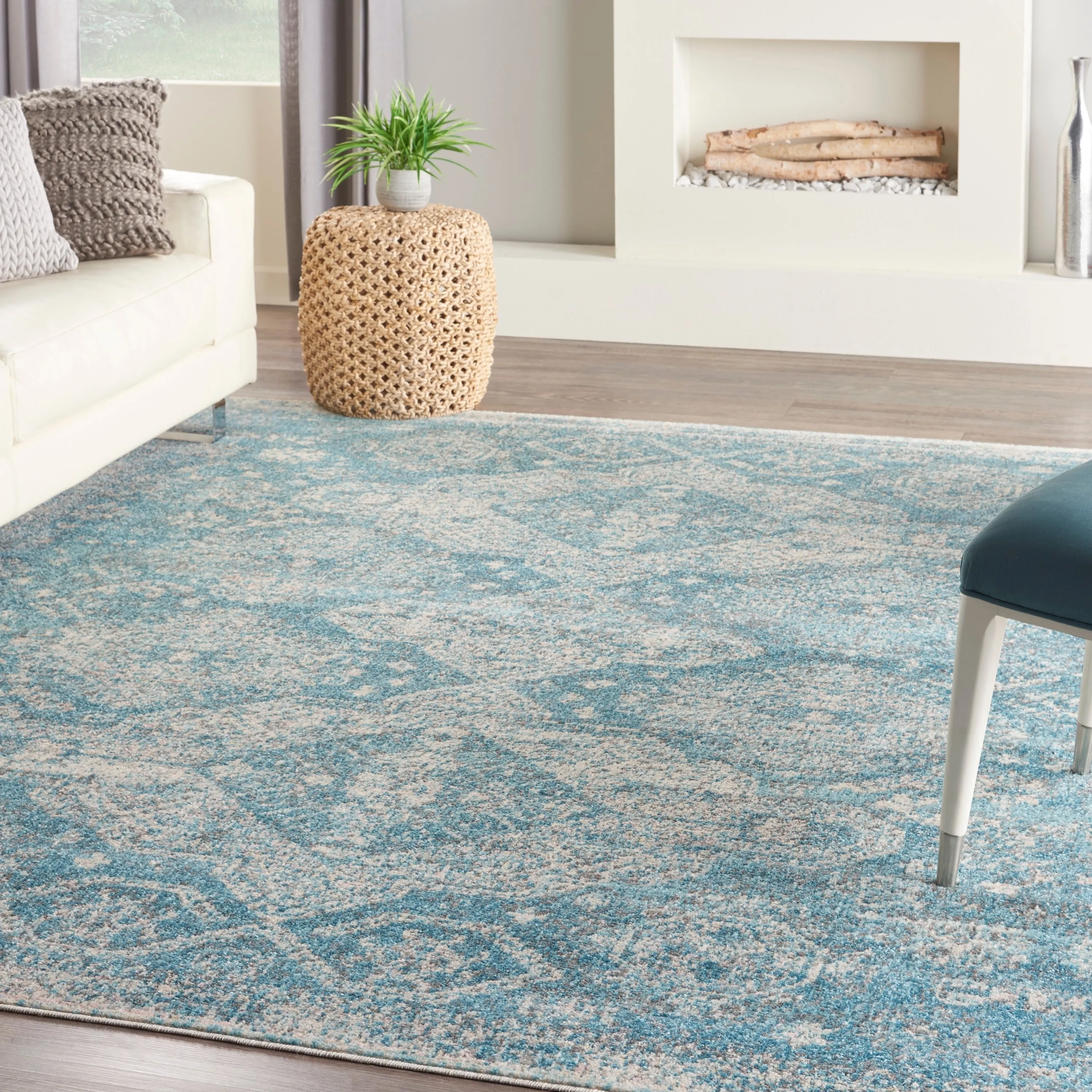 Nourison Tranquil Vintage French Country Contemporary Geometric Area Rug