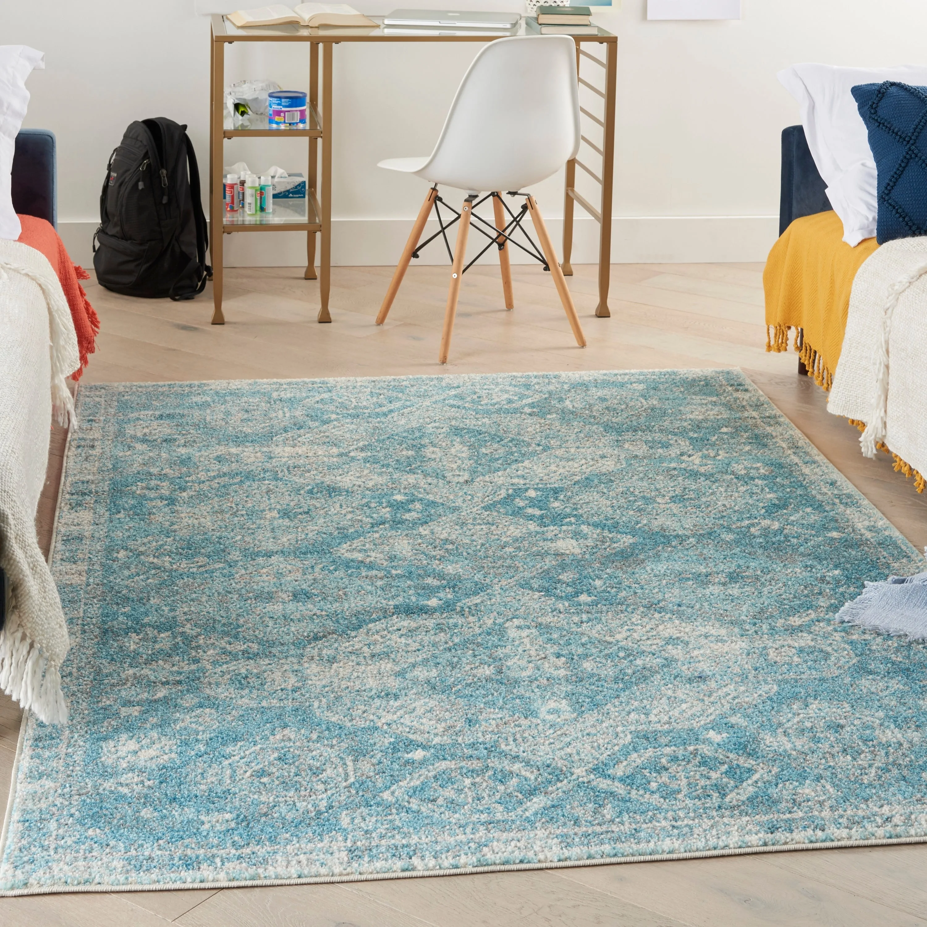 Nourison Tranquil Vintage French Country Contemporary Geometric Area Rug