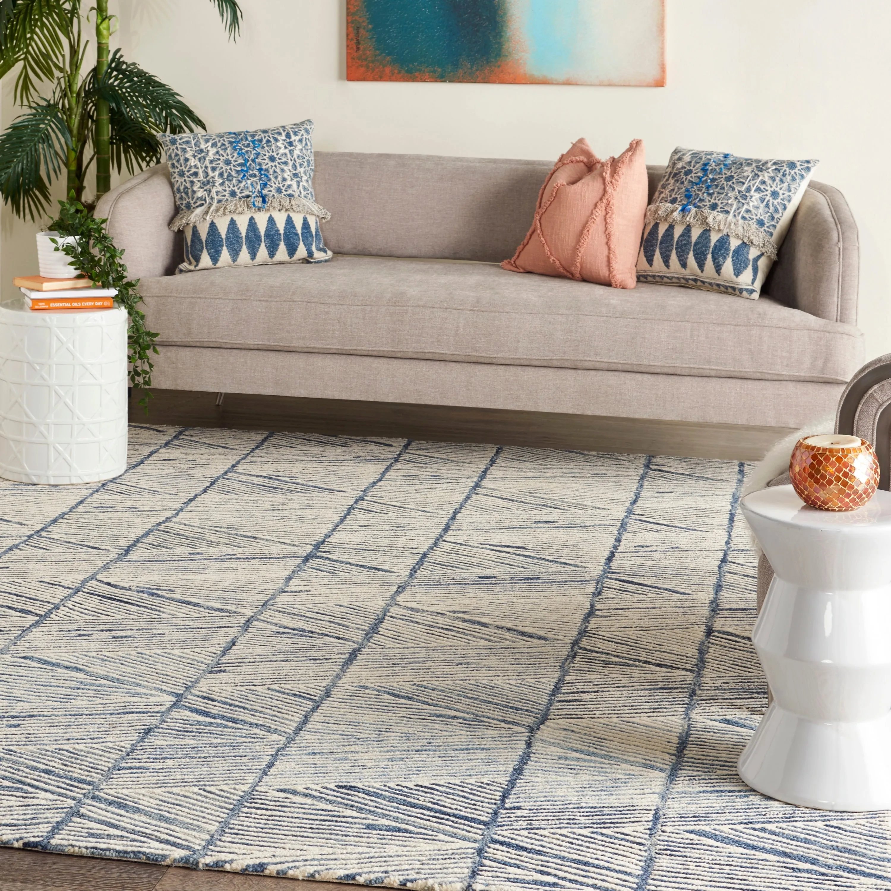 Nourison Vail Textured Rustic Farmhouse Area Rug