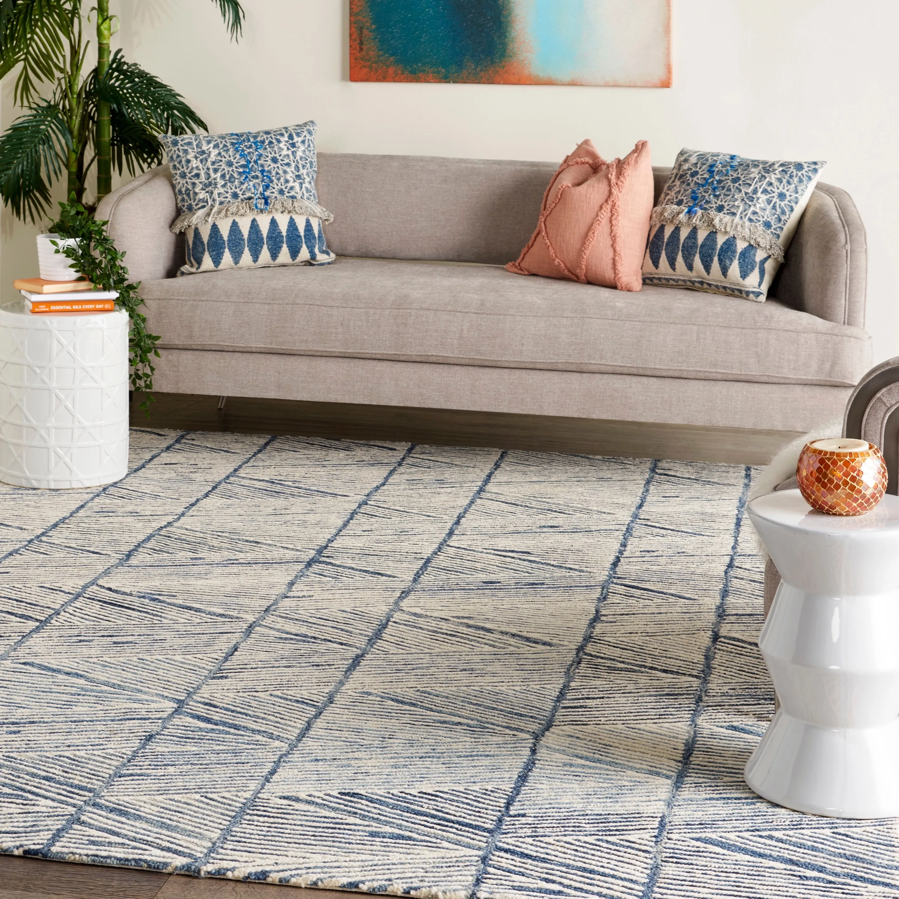 Nourison Vail Textured Rustic Farmhouse Area Rug