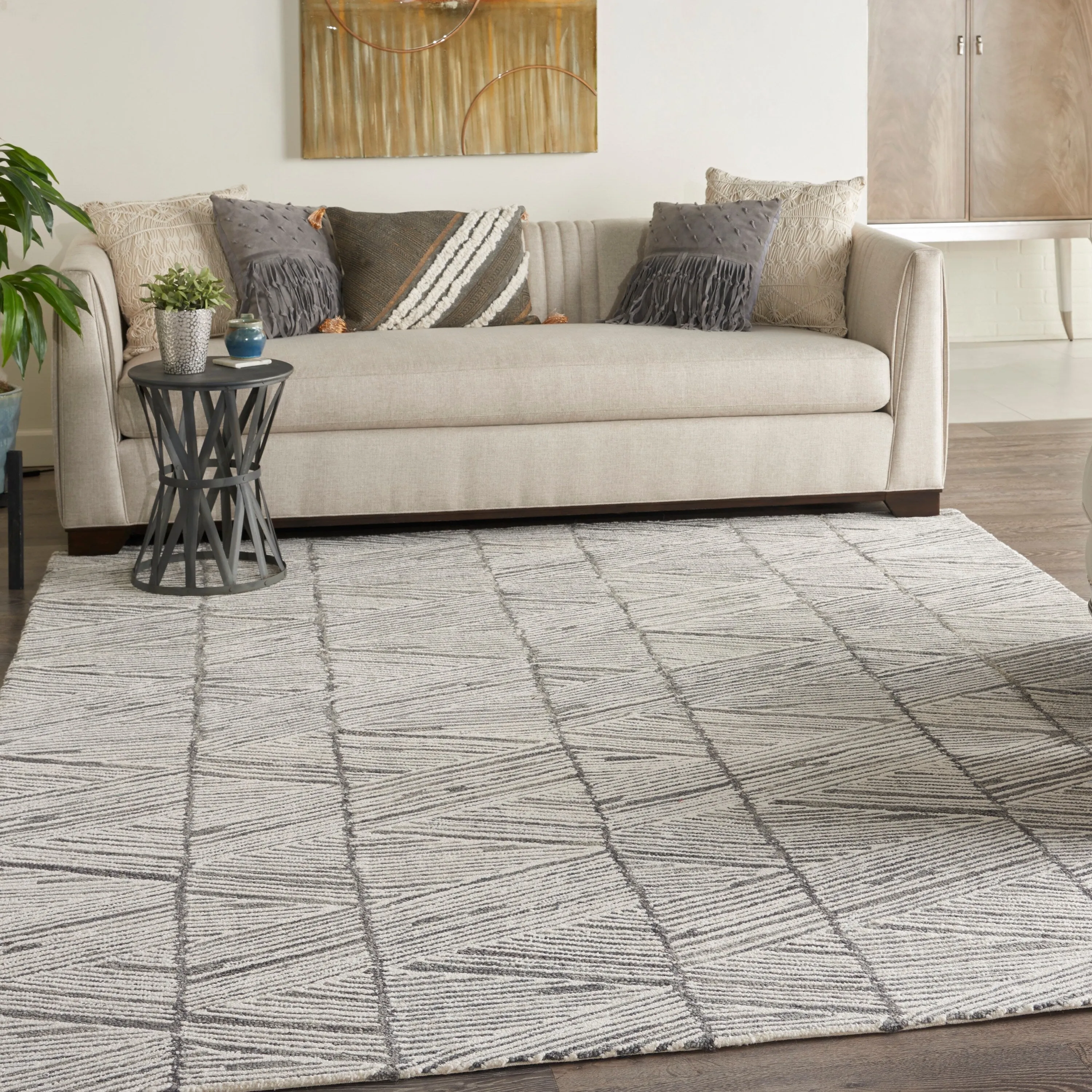 Nourison Vail Textured Rustic Farmhouse Area Rug