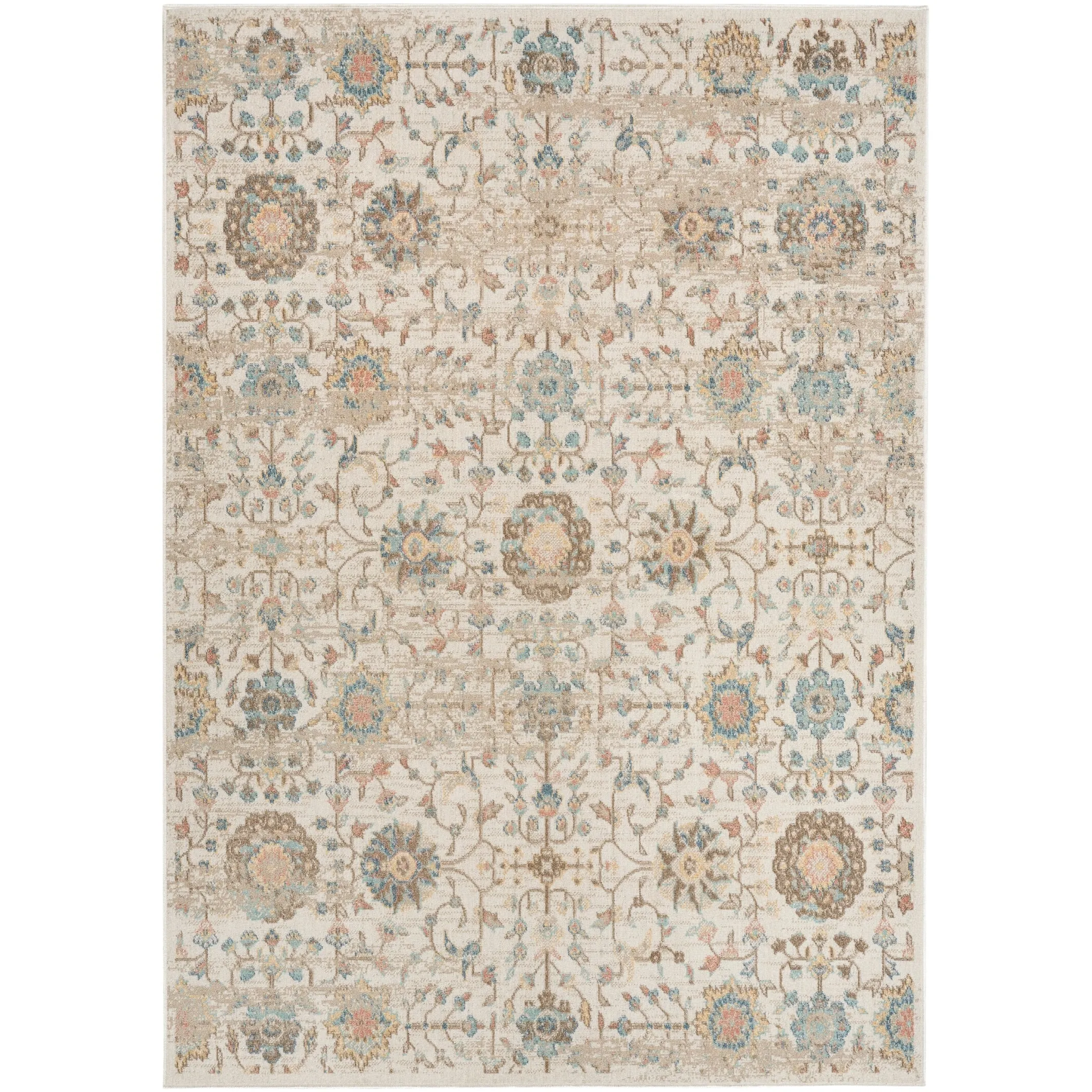 Nourison Washable Decor Indoor only Machine Washable Persian Floral Area Rug