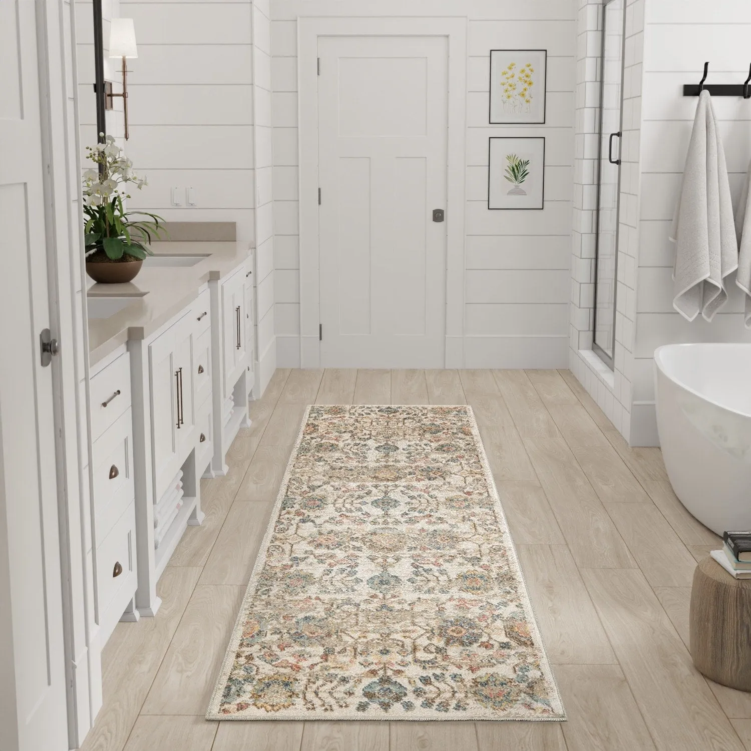 Nourison Washable Decor Indoor only Machine Washable Persian Floral Area Rug