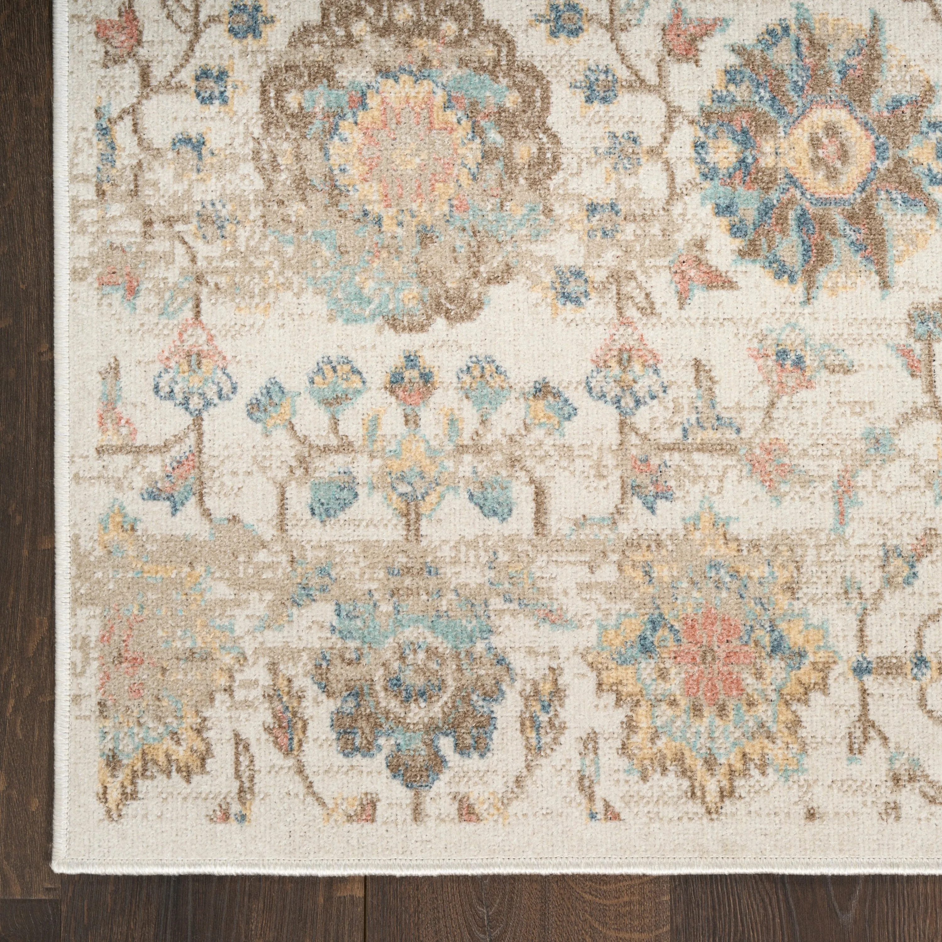 Nourison Washable Decor Indoor only Machine Washable Persian Floral Area Rug