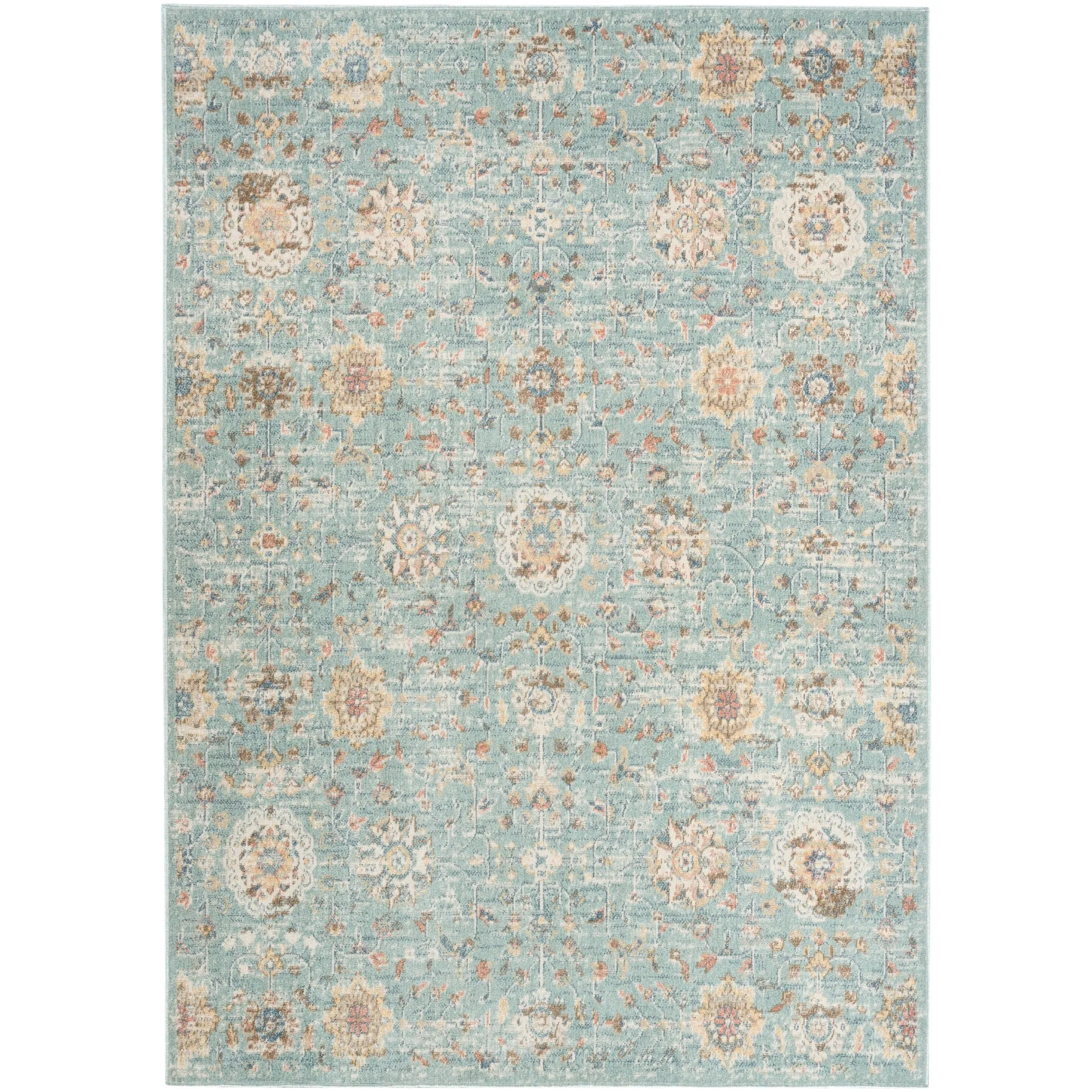 Nourison Washable Decor Indoor only Machine Washable Persian Floral Area Rug