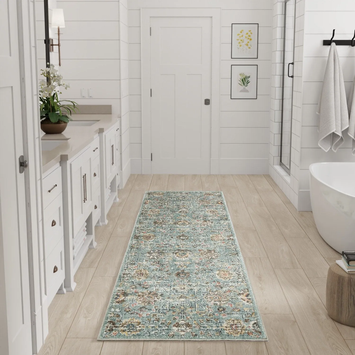 Nourison Washable Decor Indoor only Machine Washable Persian Floral Area Rug