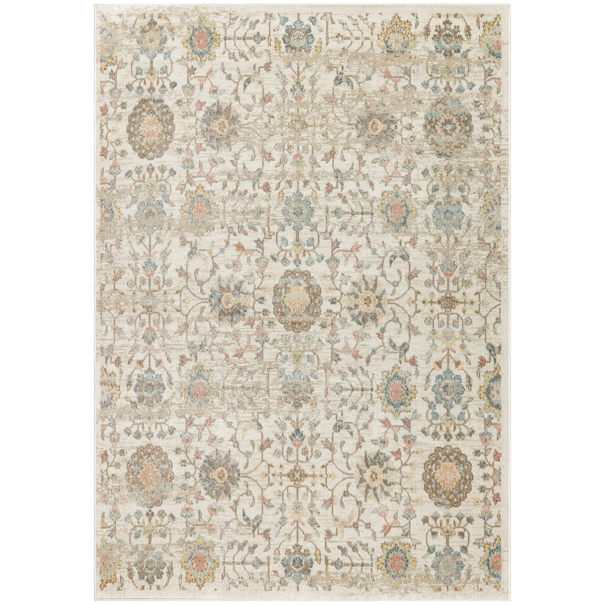 Nourison Washable Decor Indoor only Machine Washable Persian Floral Area Rug