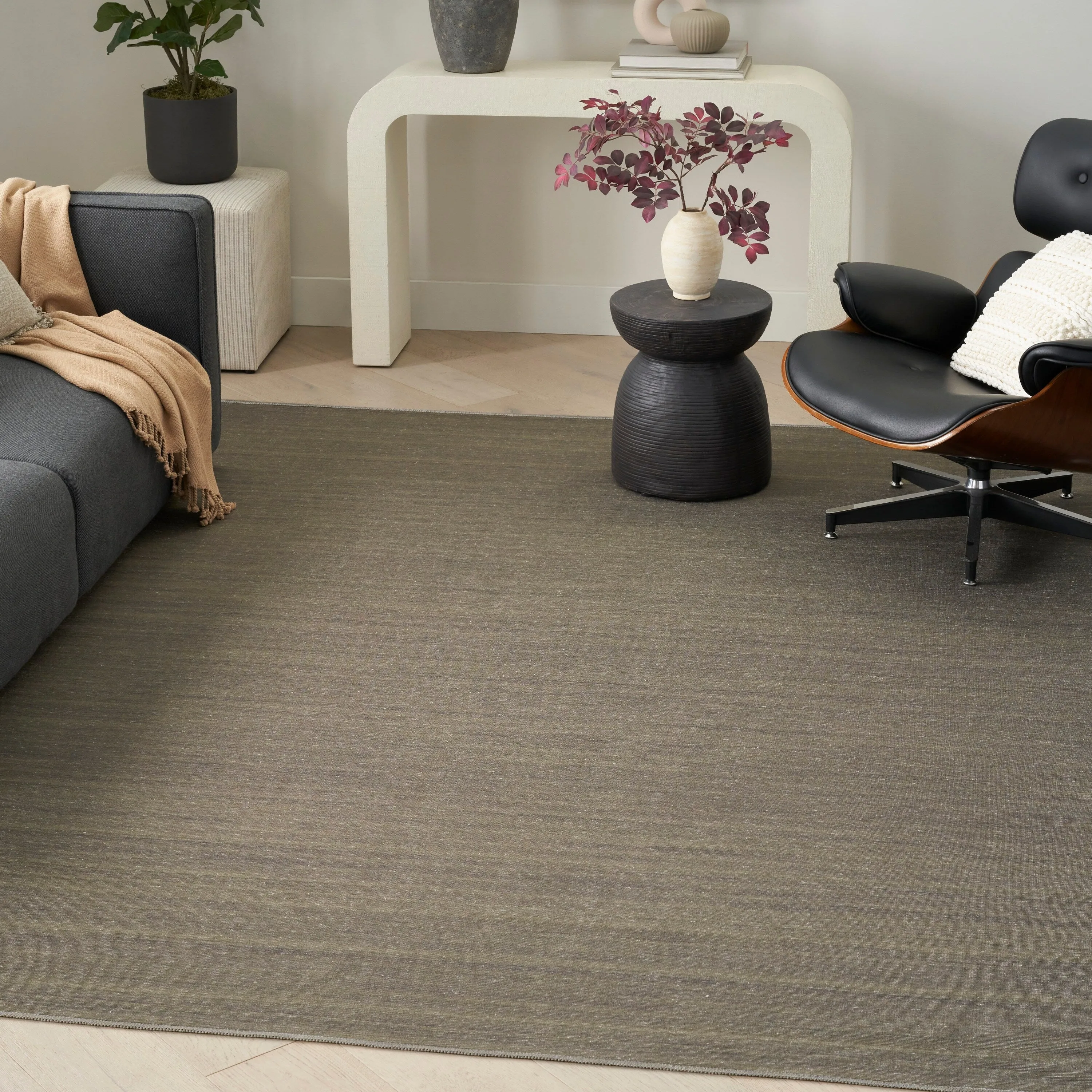 Nourison Washable Essentials Indoor Solid Area Rug