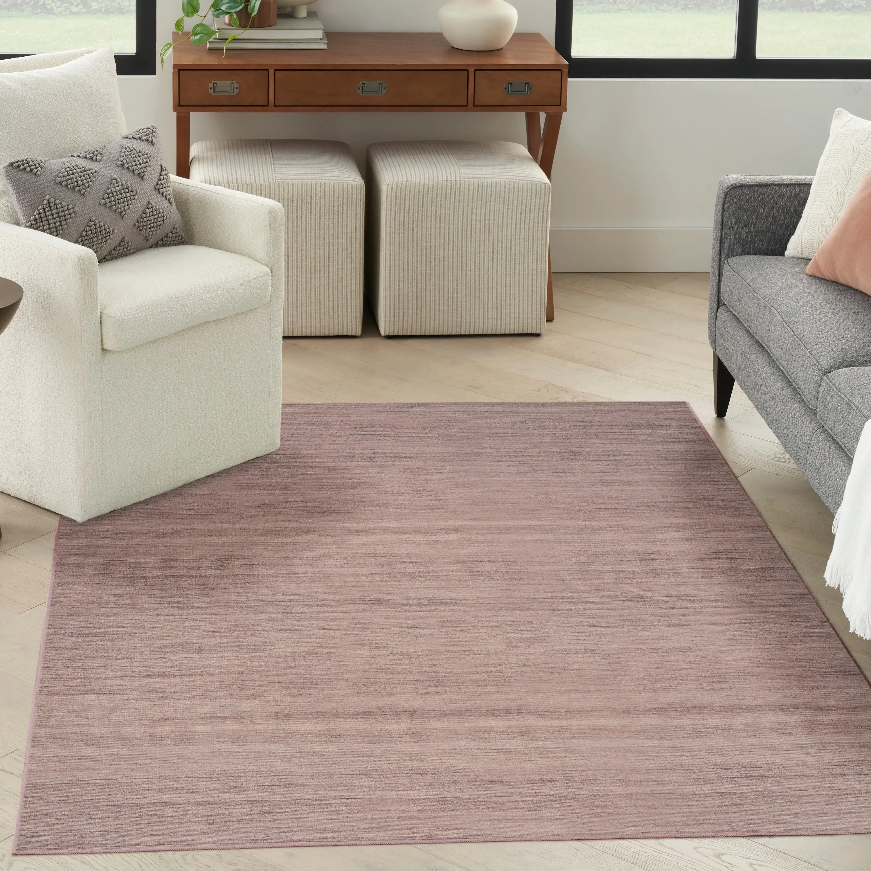 Nourison Washable Essentials Indoor Solid Area Rug