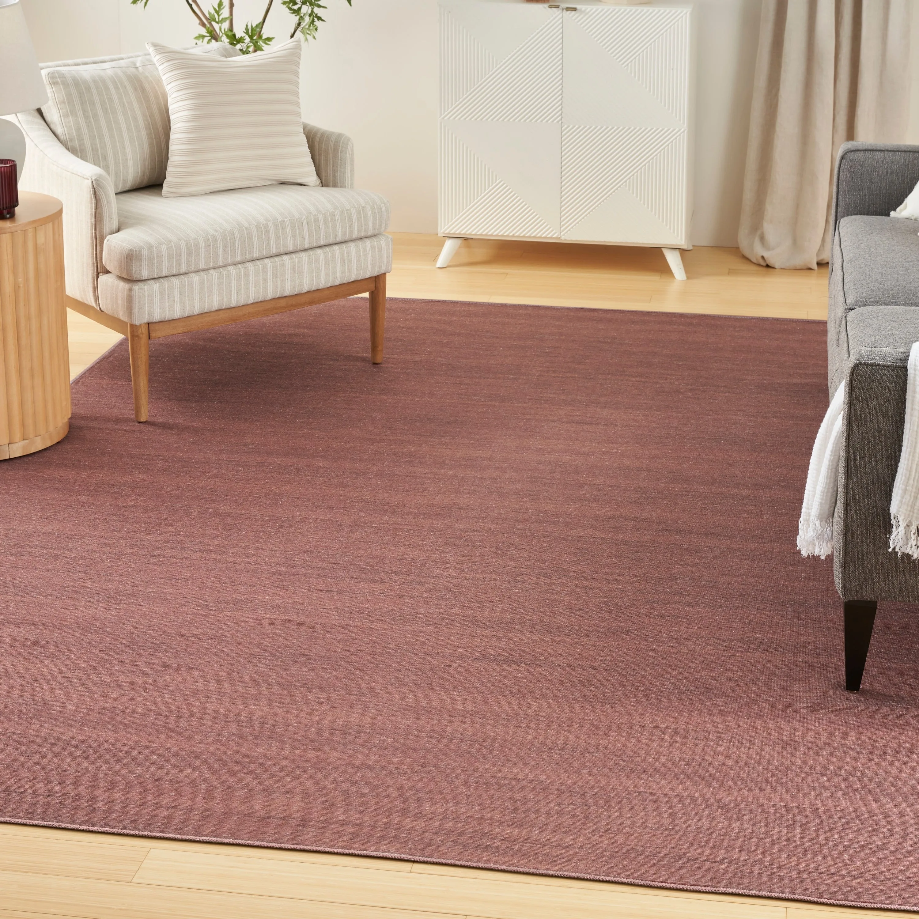 Nourison Washable Essentials Indoor Solid Area Rug