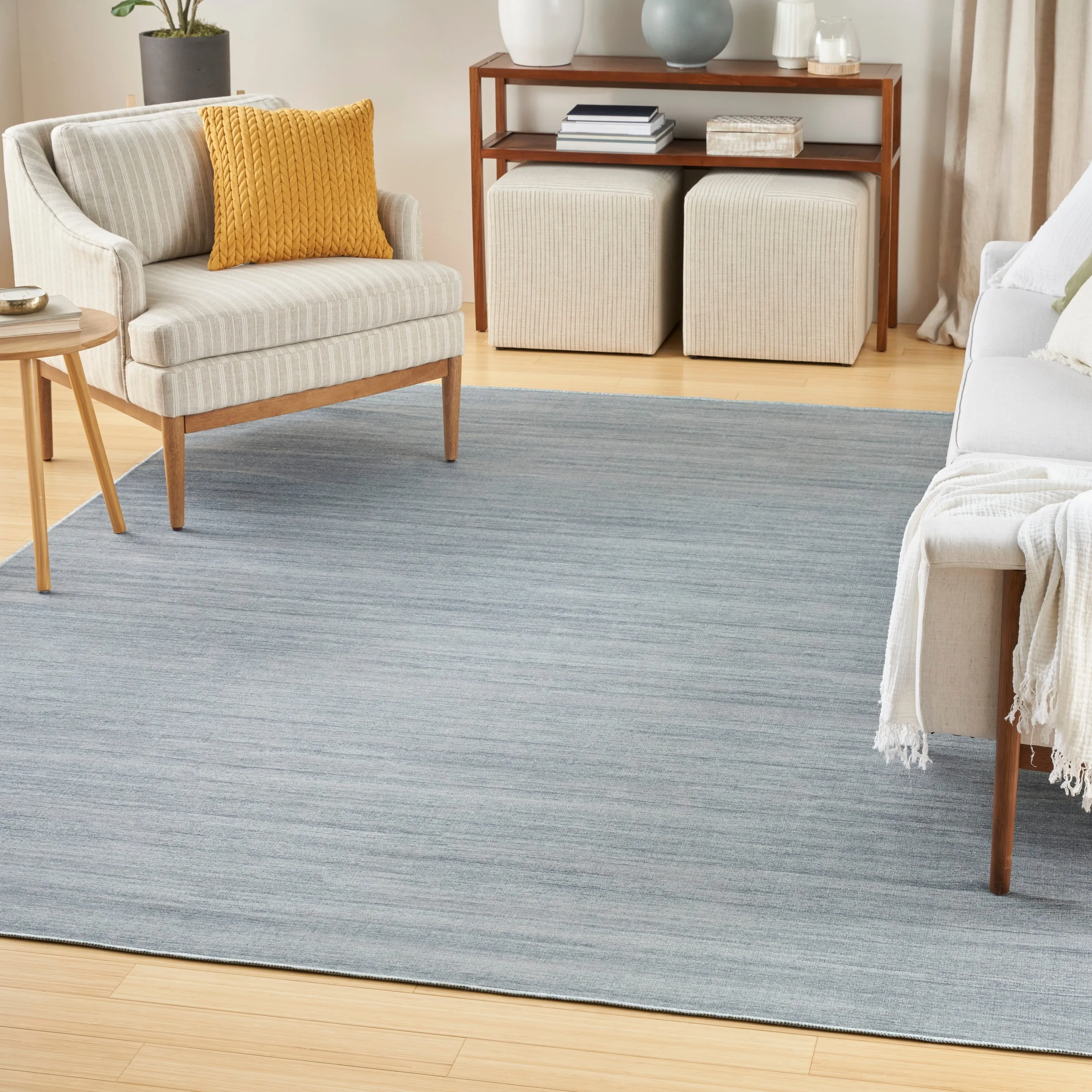 Nourison Washable Essentials Indoor Solid Area Rug