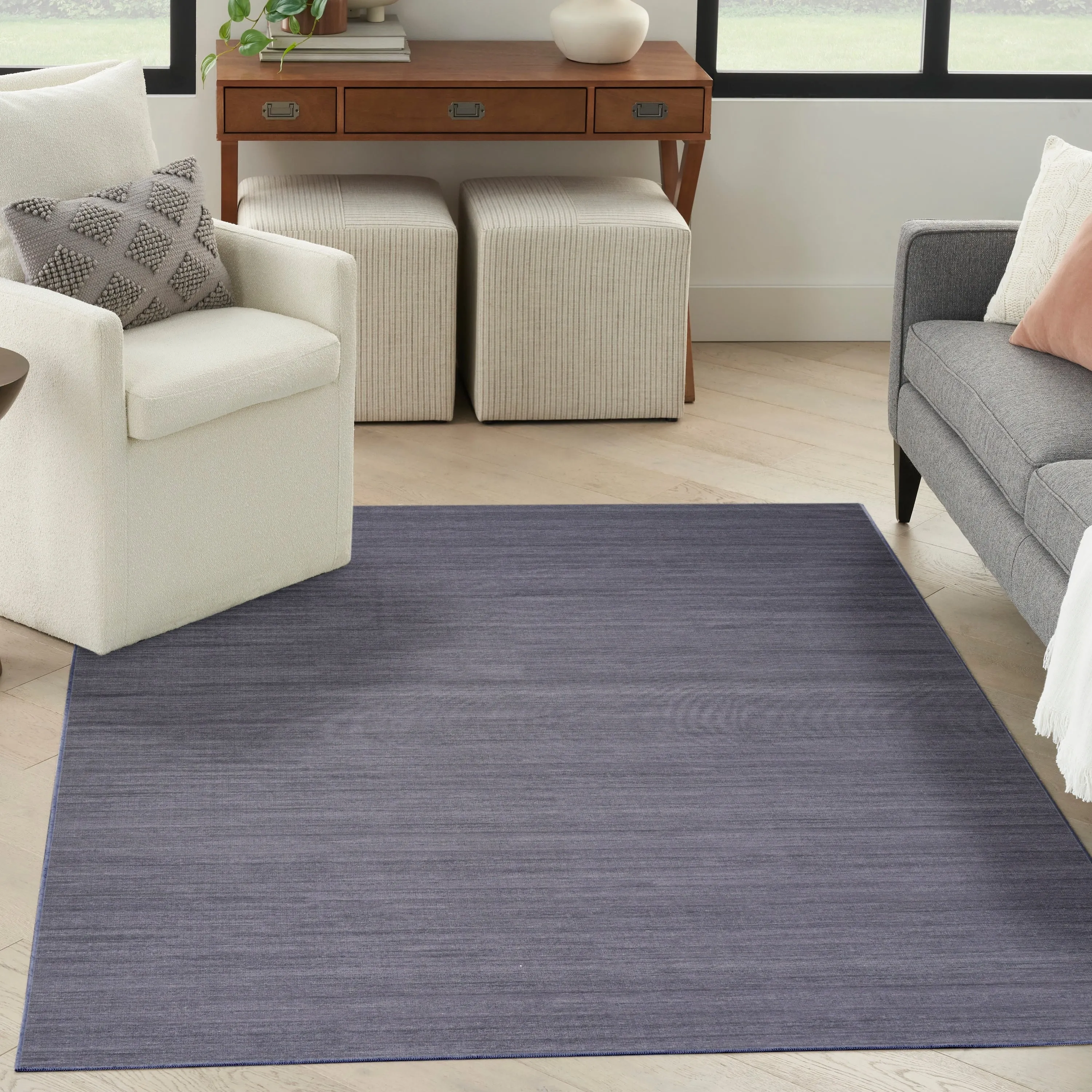 Nourison Washable Essentials Indoor Solid Area Rug
