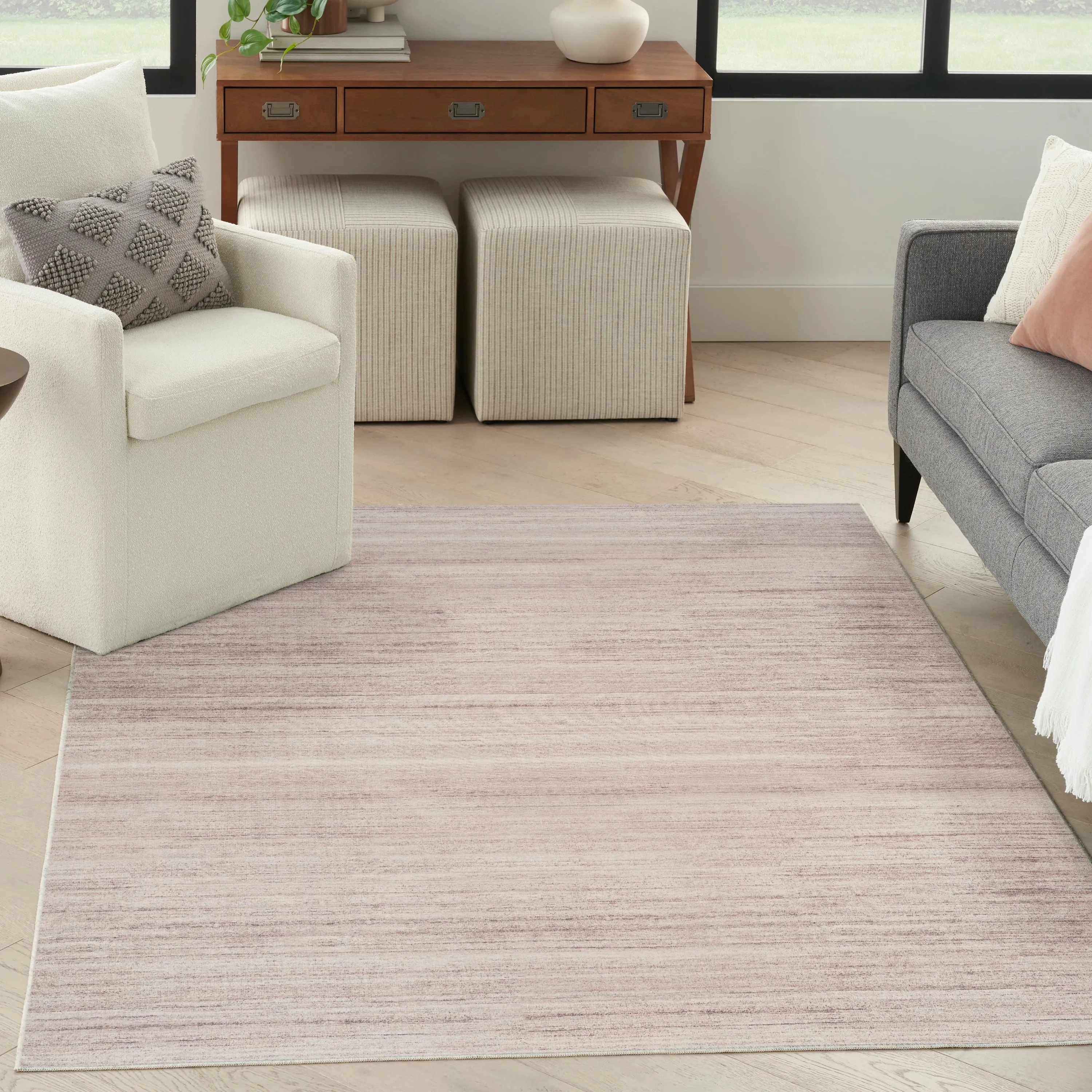 Nourison Washable Essentials Indoor Solid Area Rug