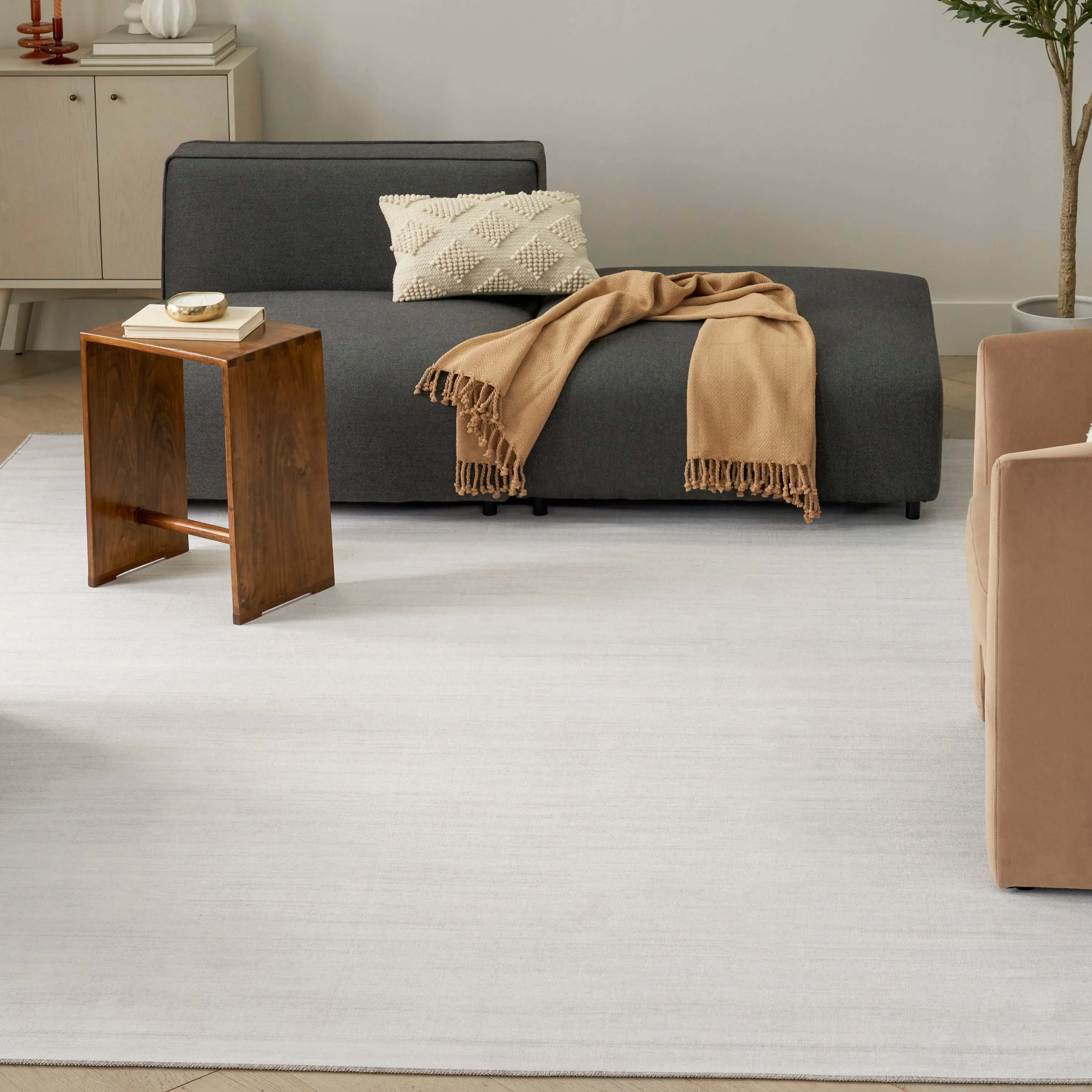 Nourison Washable Essentials Indoor Solid Area Rug