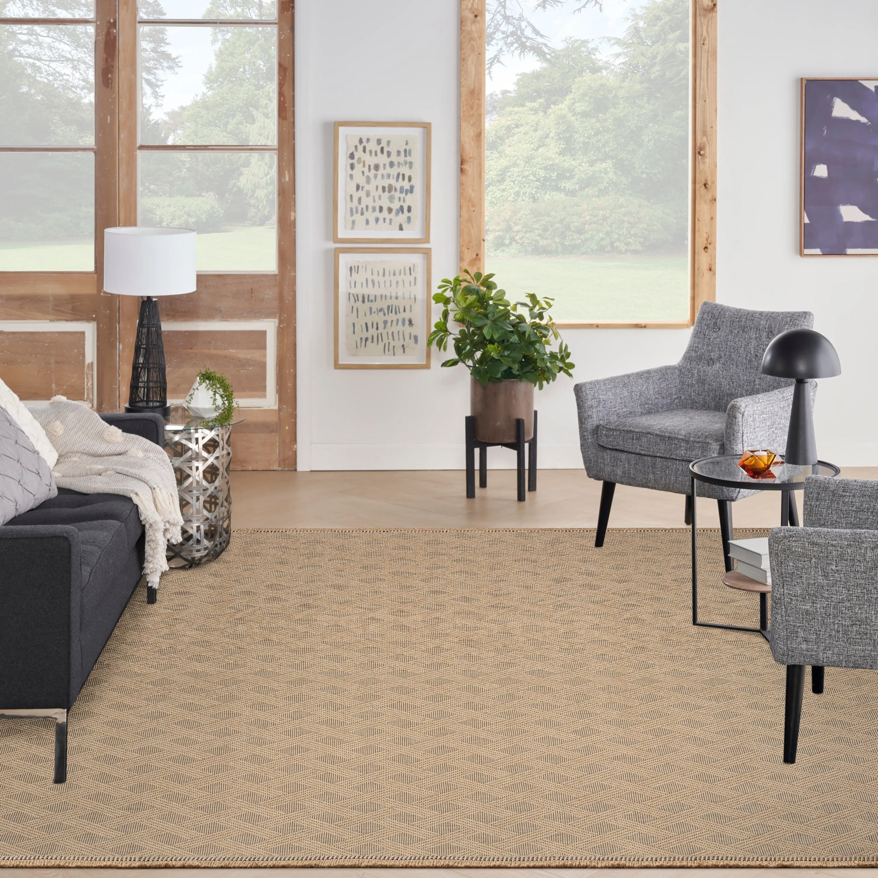 Nourison Washable Indoor Geometric Jute Area Rug