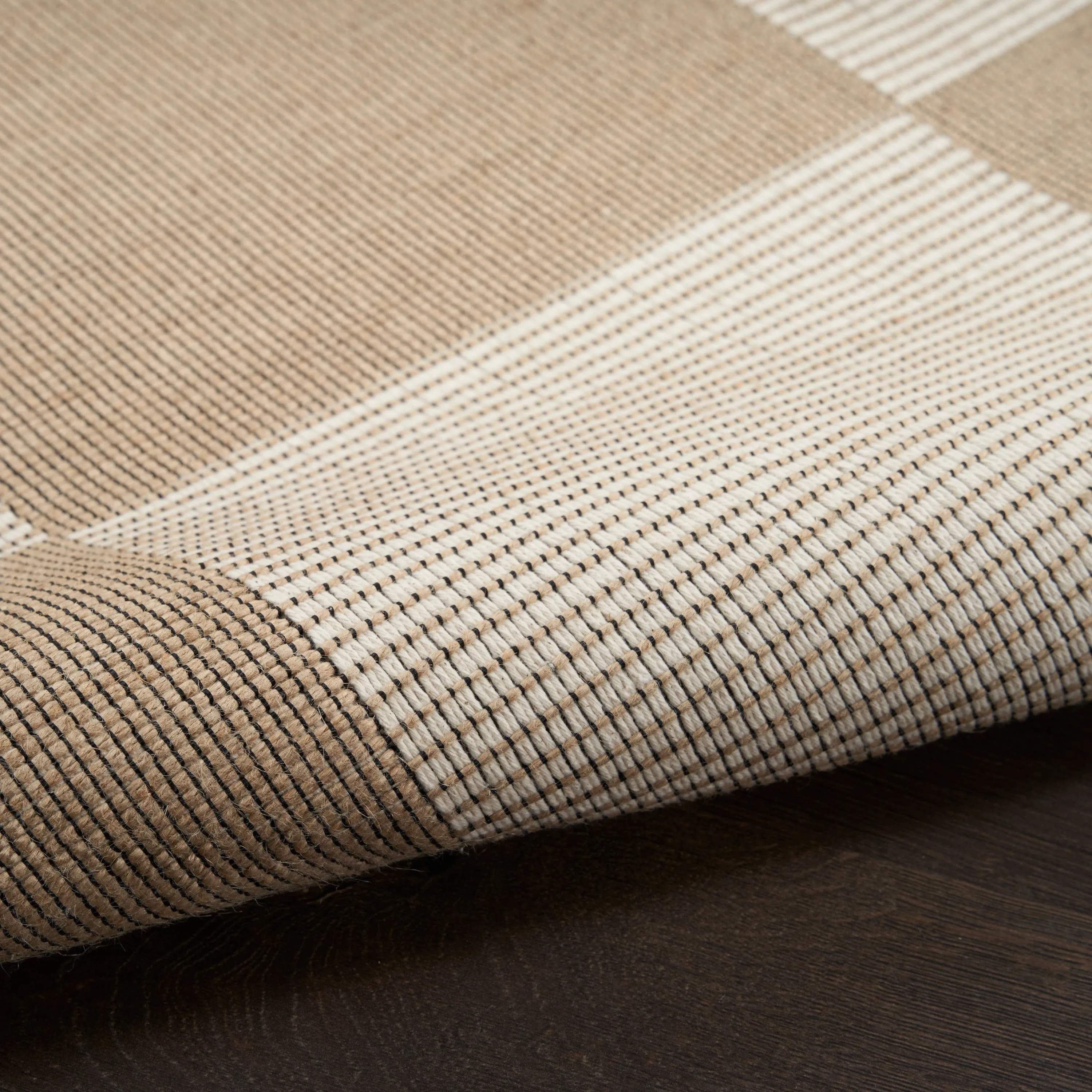 Nourison Washable Modern Jute Indoor Geometric Area Rug