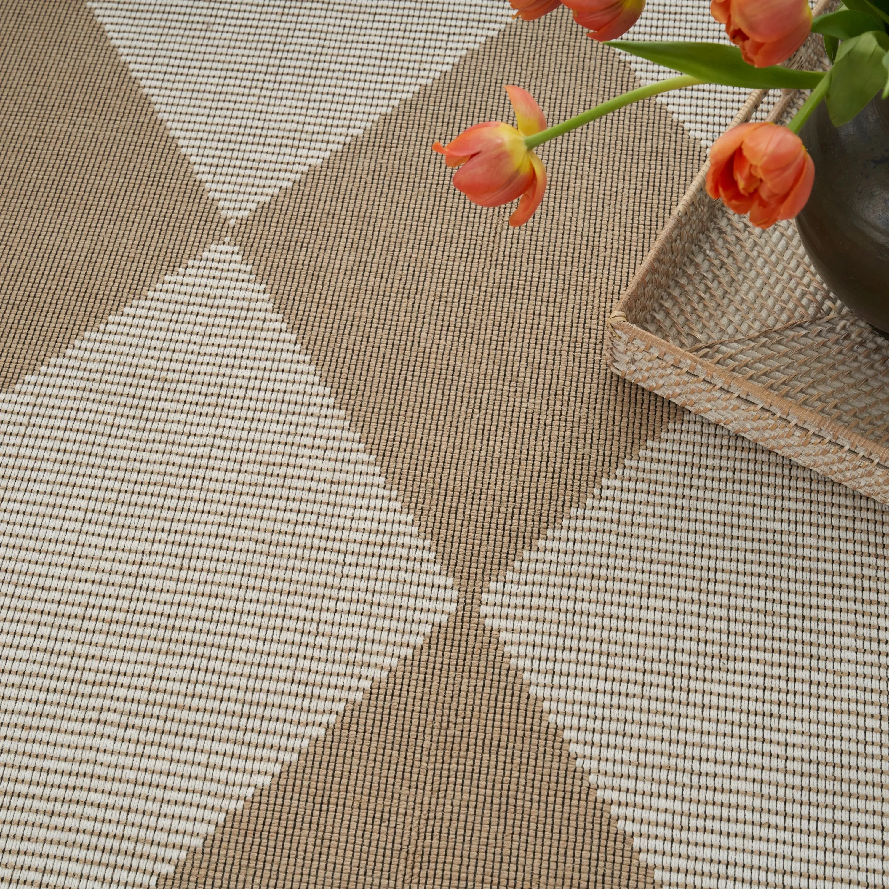 Nourison Washable Modern Jute Indoor Geometric Area Rug