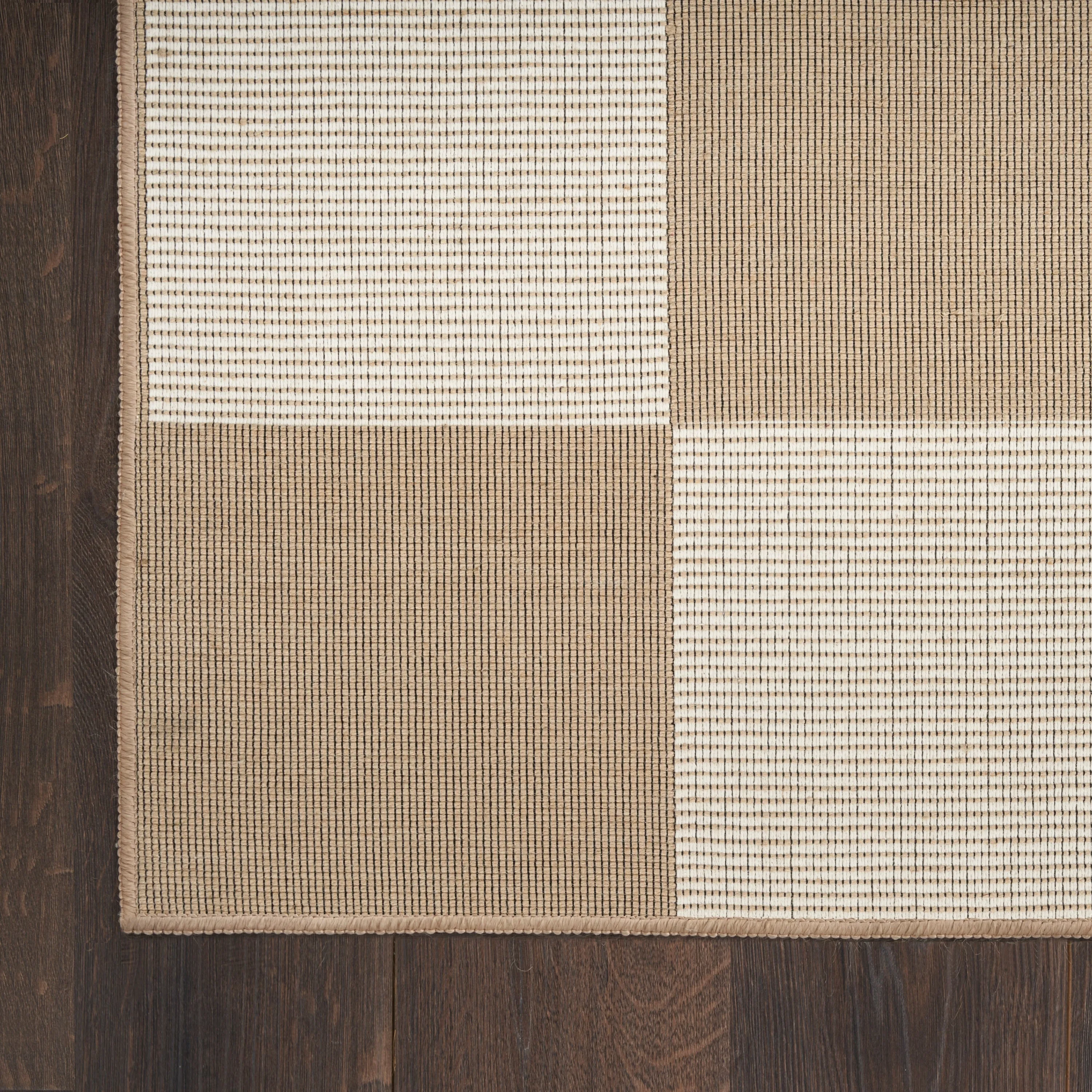 Nourison Washable Modern Jute Indoor Geometric Area Rug