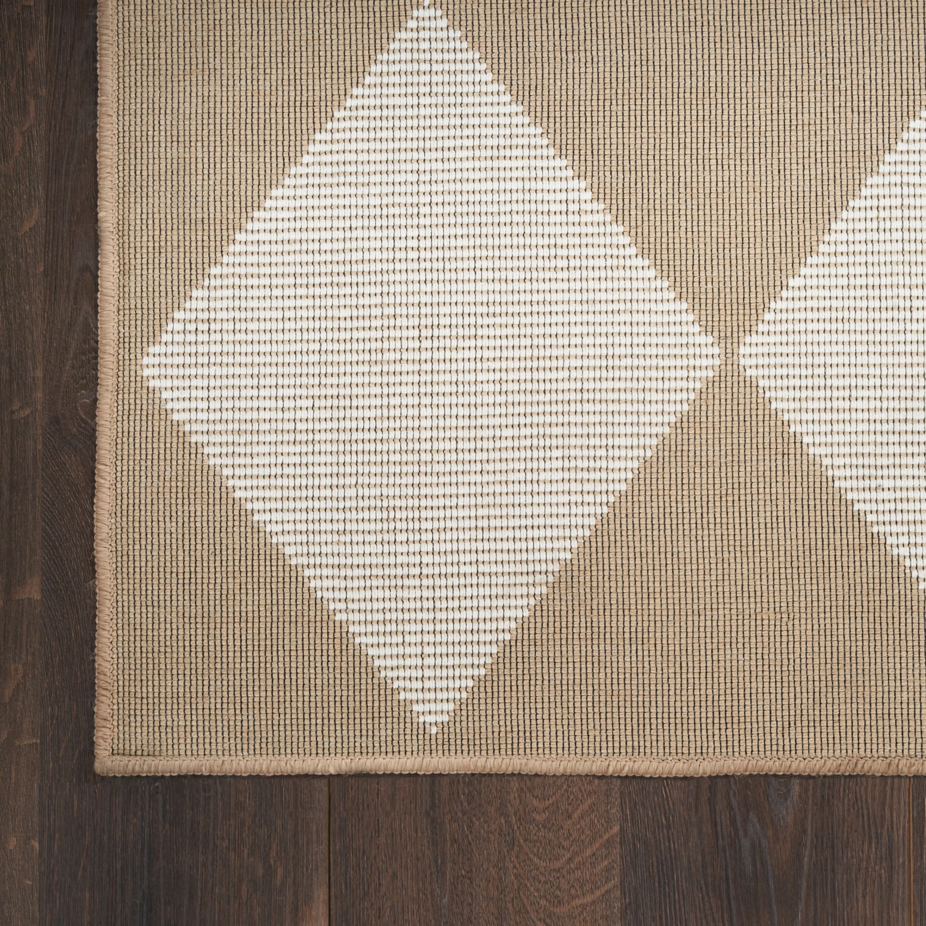 Nourison Washable Modern Jute Indoor Geometric Area Rug