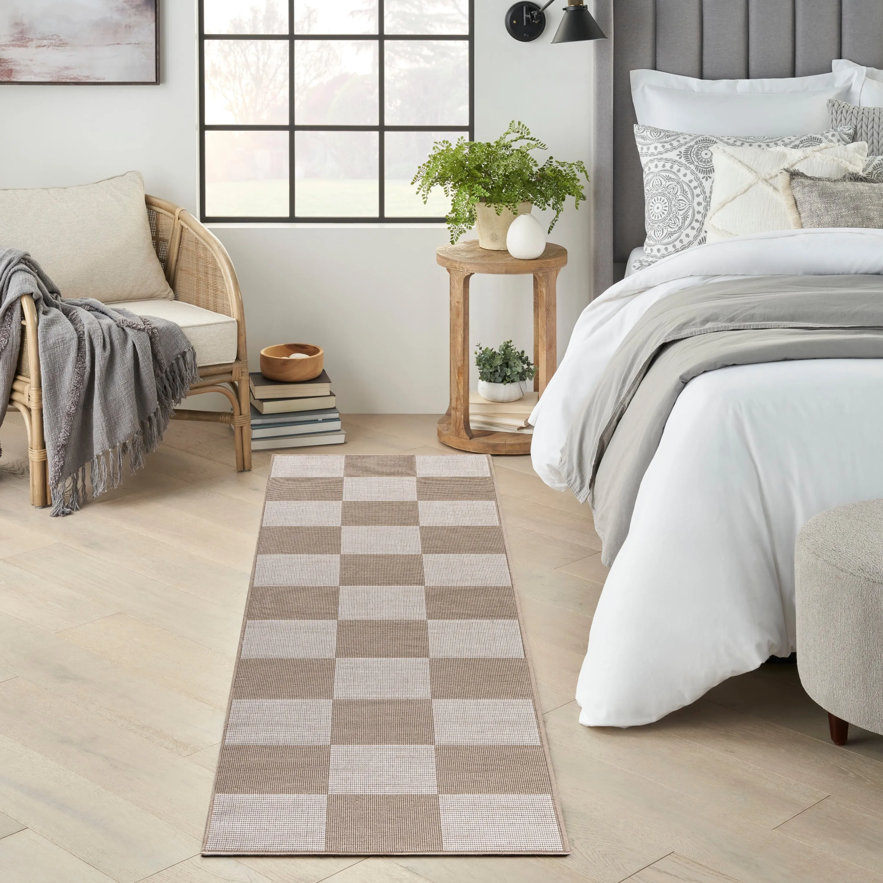 Nourison Washable Modern Jute Indoor Geometric Area Rug