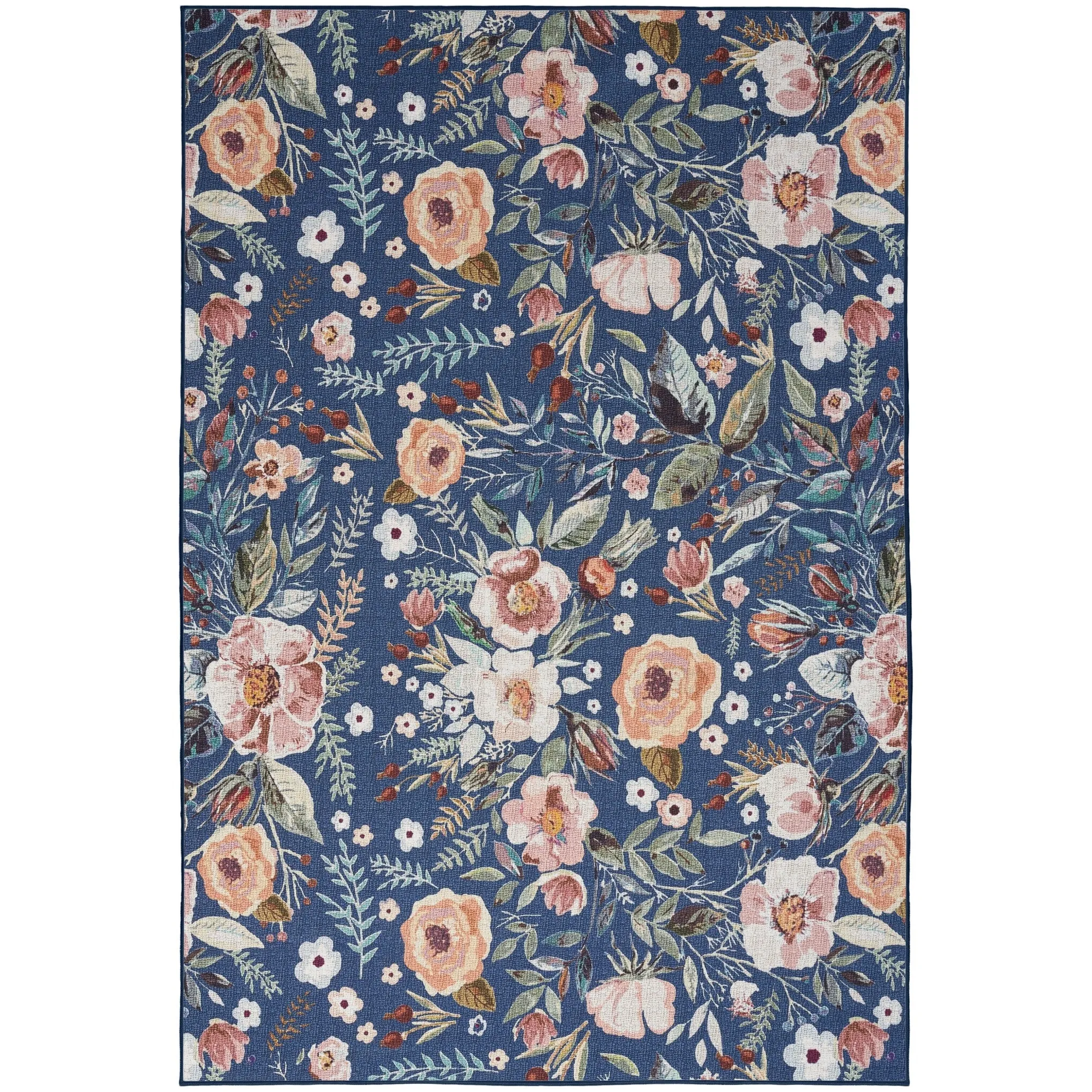 Nourison Washables Indoor Multicolored Floral Area Rug