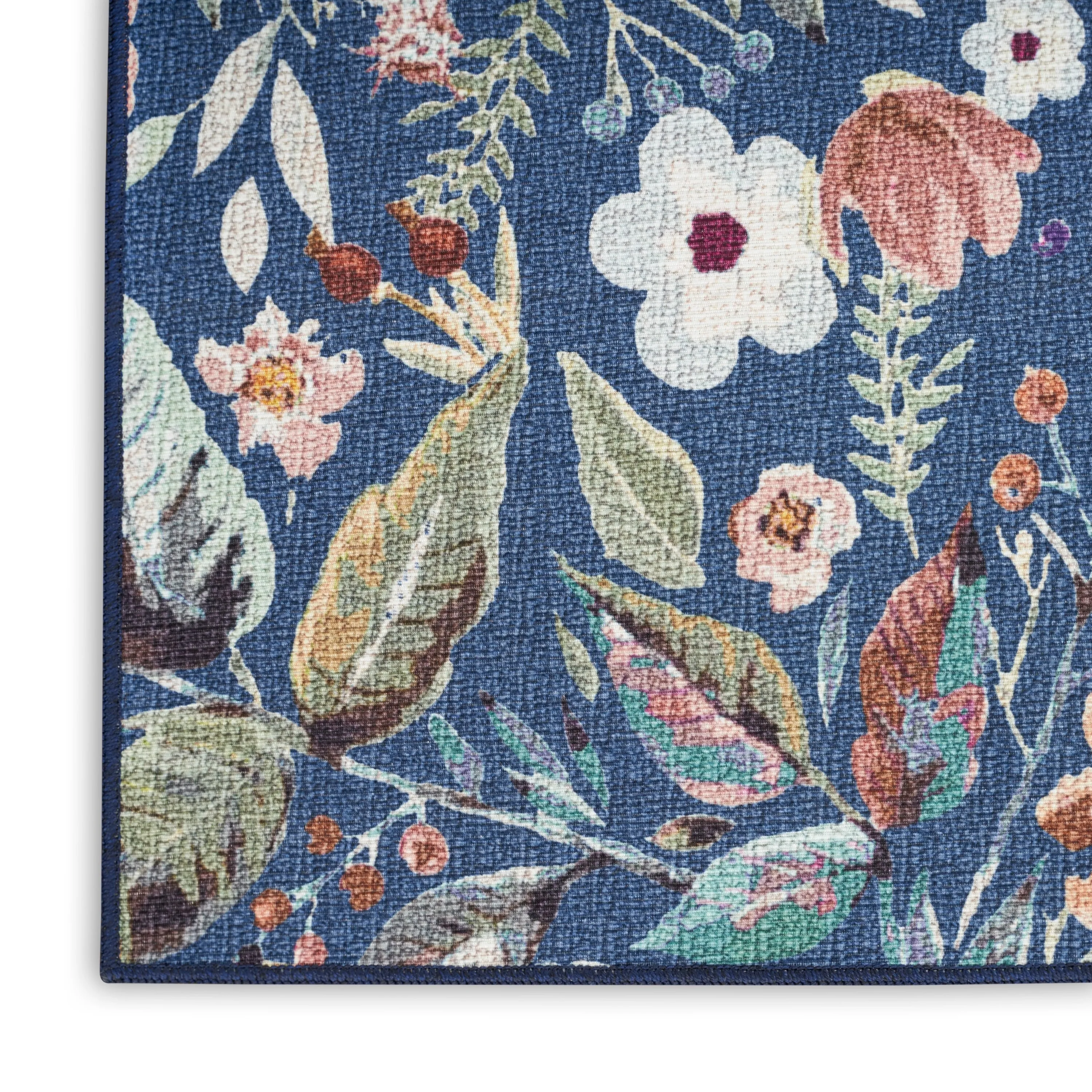 Nourison Washables Indoor Multicolored Floral Area Rug