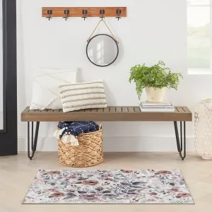 Nourison Washables Indoor Multicolored Floral Area Rug