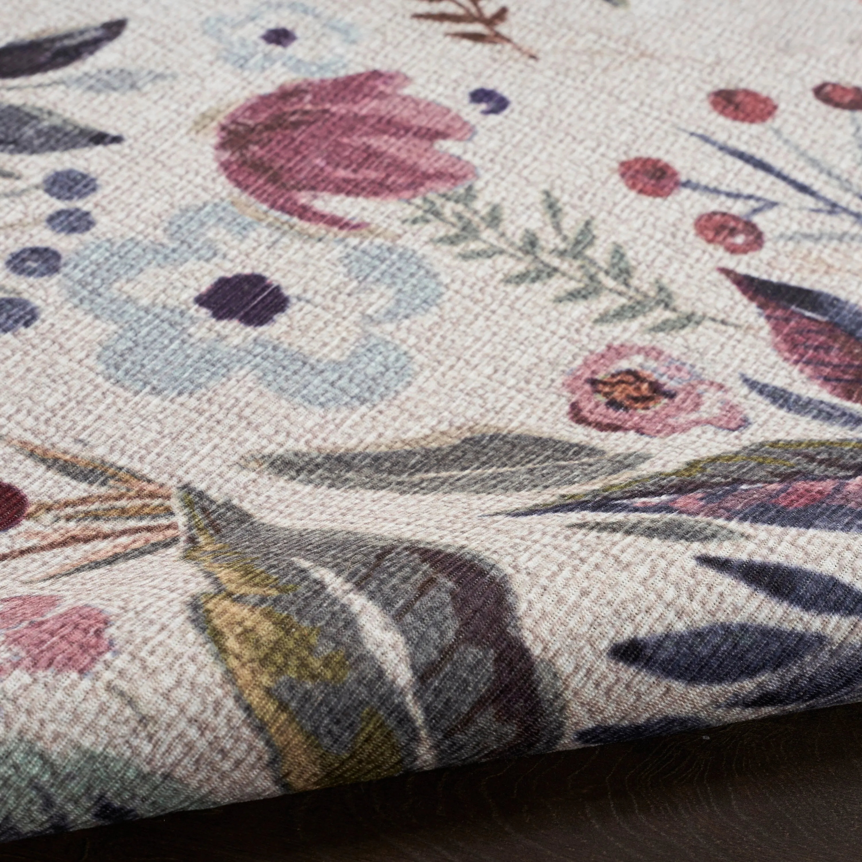 Nourison Washables Indoor Multicolored Floral Area Rug