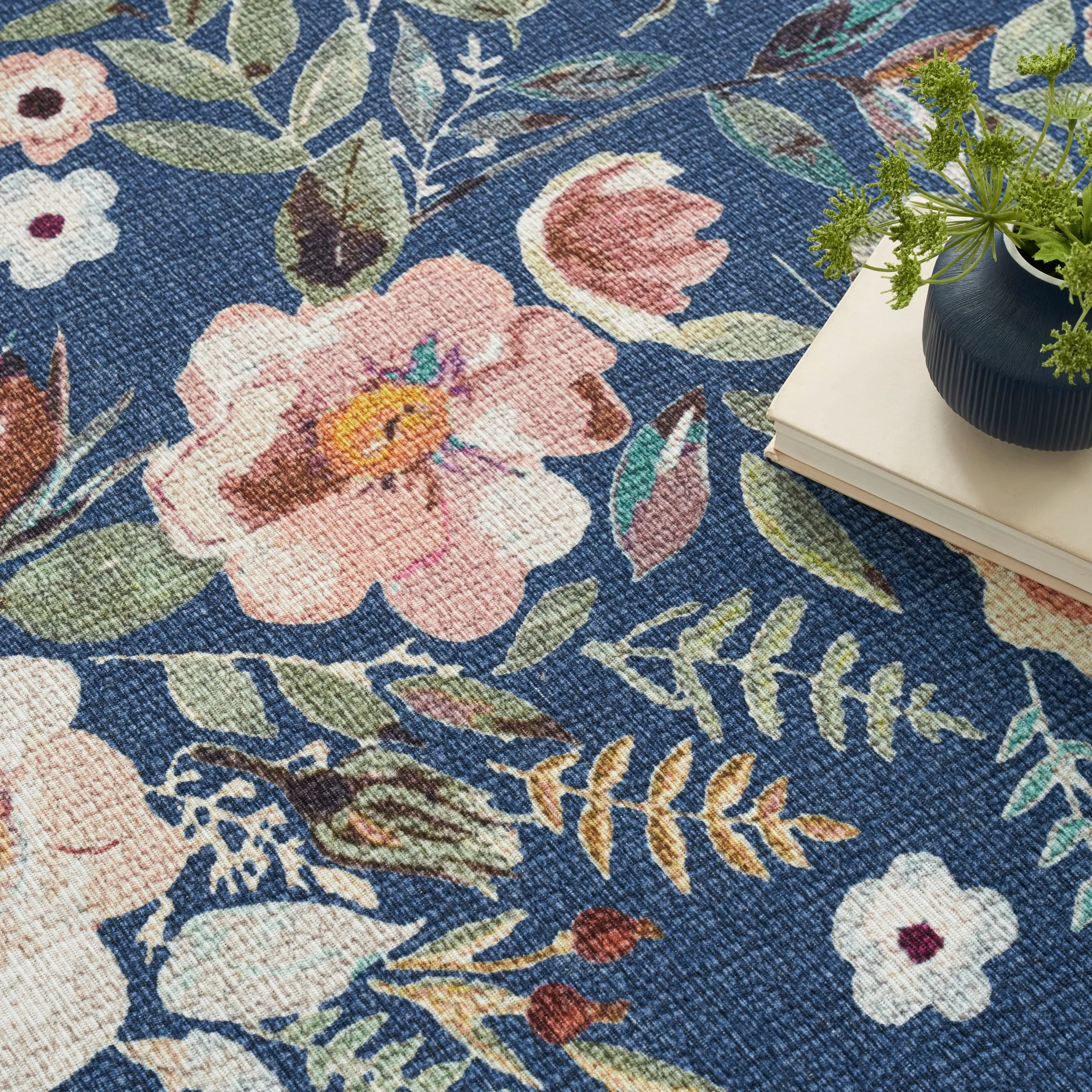Nourison Washables Indoor Multicolored Floral Area Rug