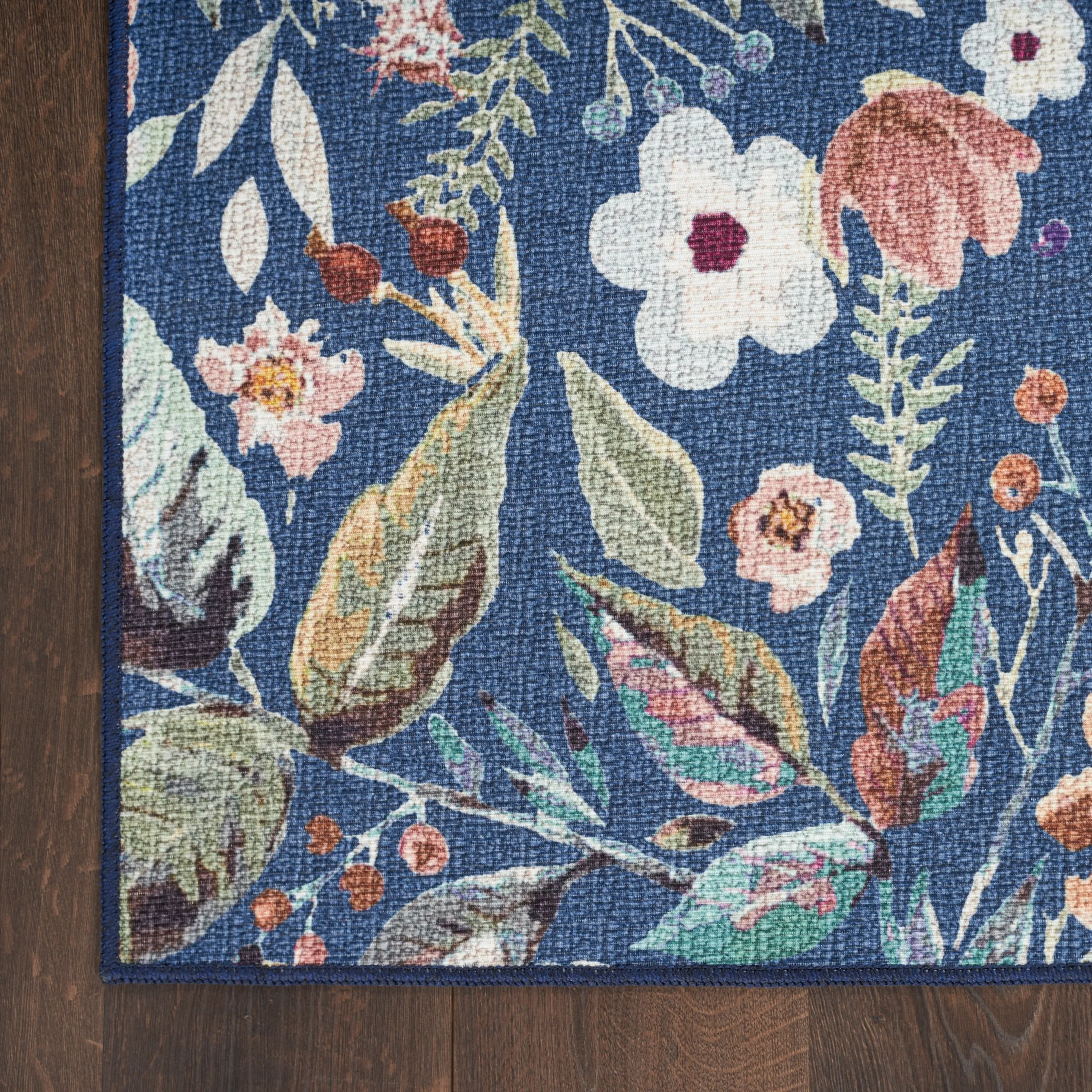 Nourison Washables Indoor Multicolored Floral Area Rug