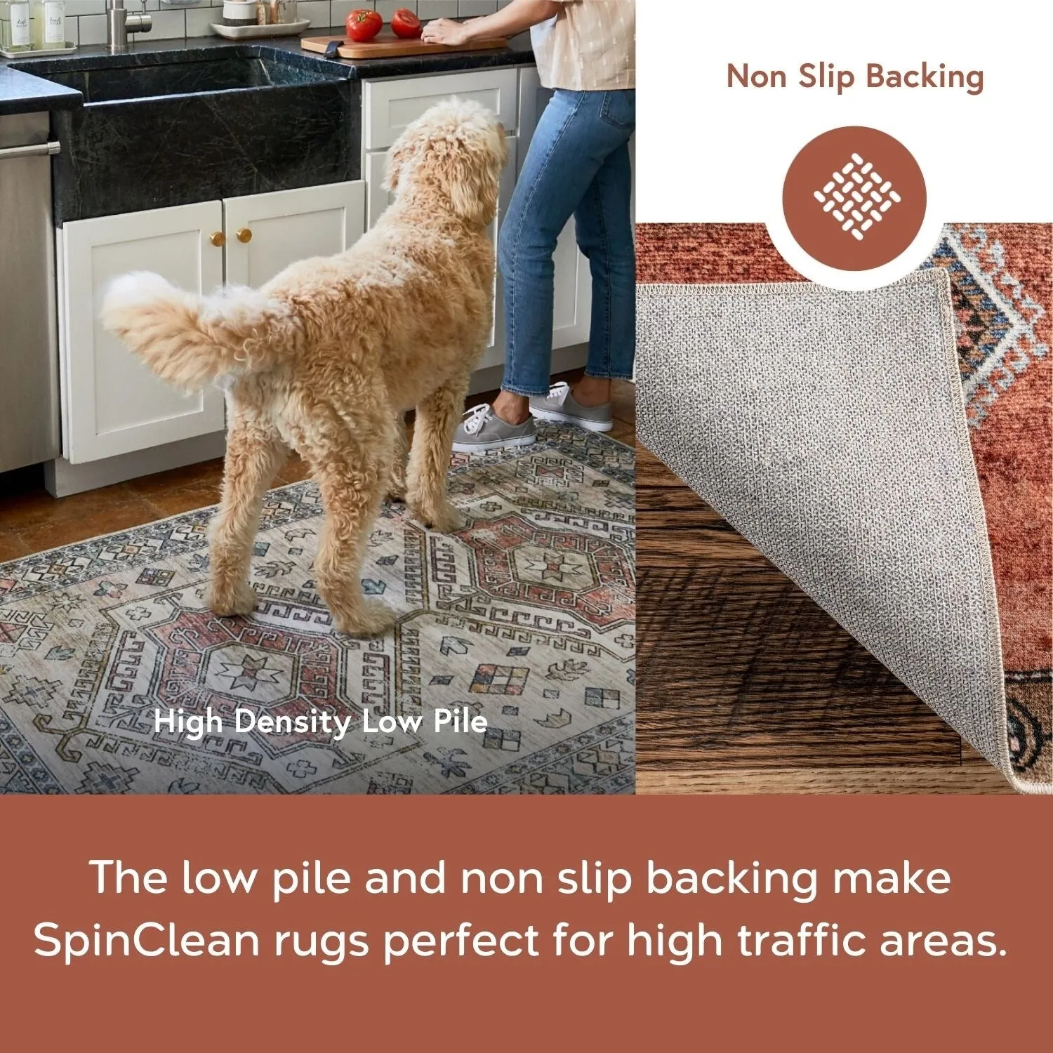 Nuloom Aaliyah SpinClean Casual Abstract Machine Washable Area Rug