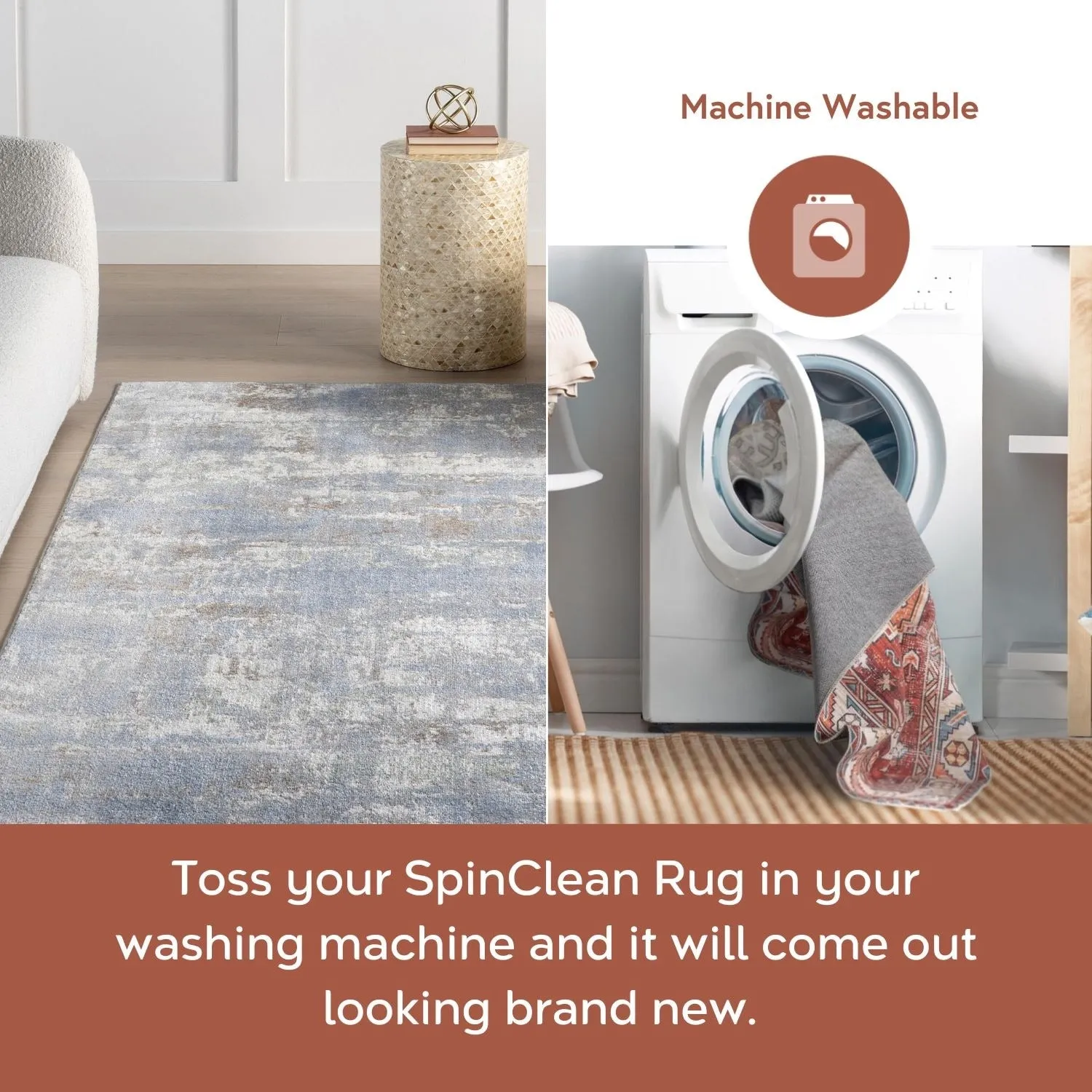 Nuloom Aaliyah SpinClean Casual Abstract Machine Washable Area Rug