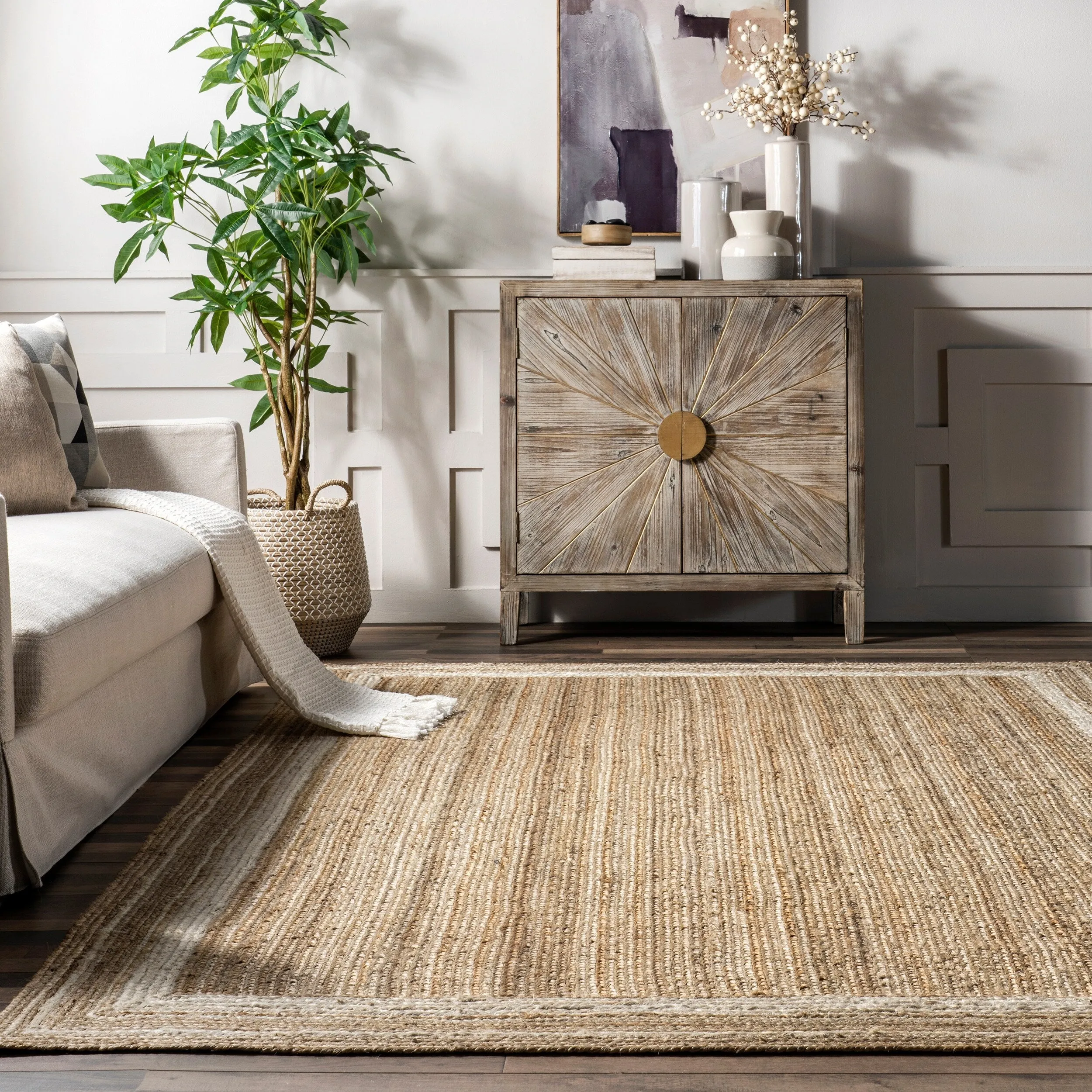 Nuloom Abigail Casual Bordered Jute Area Rug