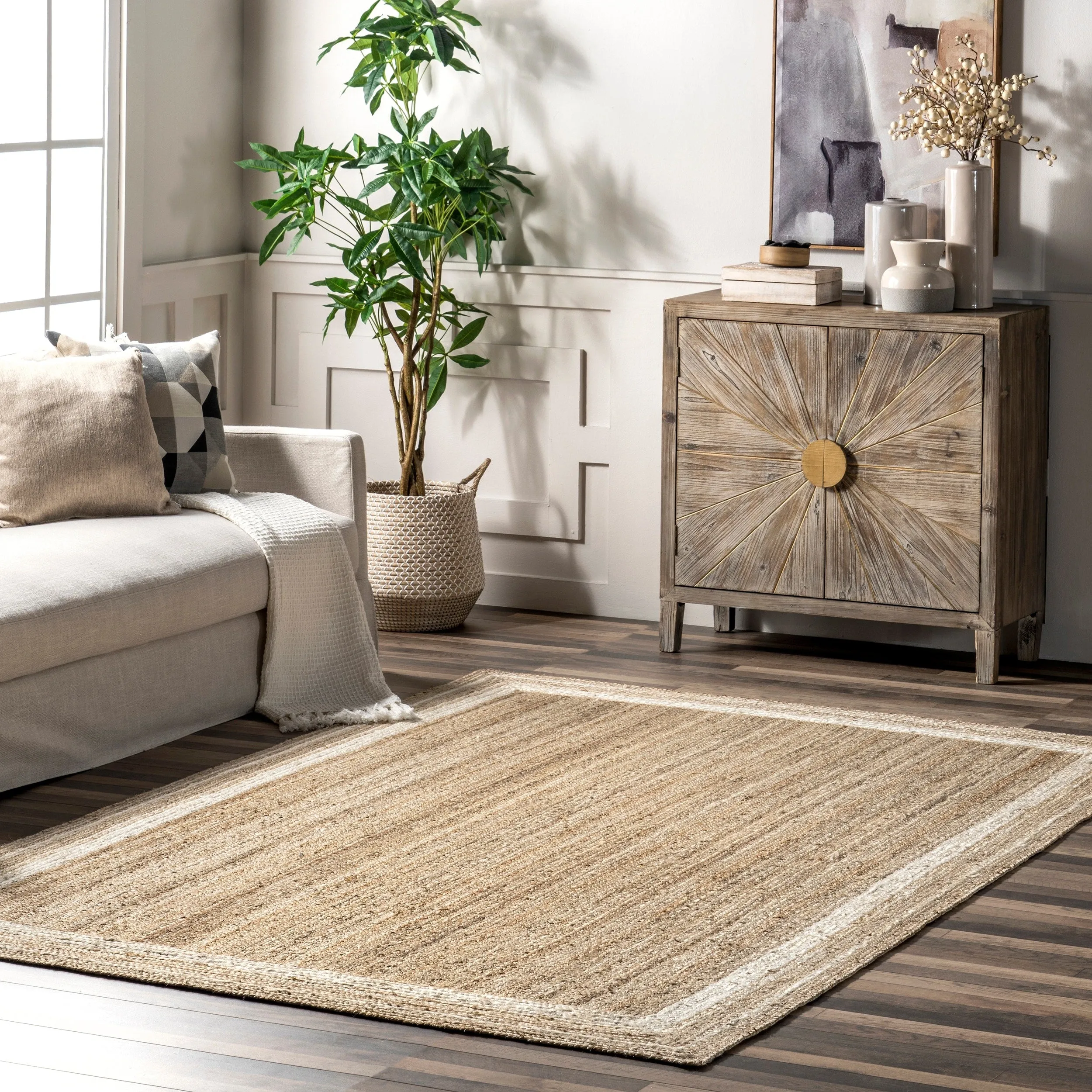 Nuloom Abigail Casual Bordered Jute Area Rug