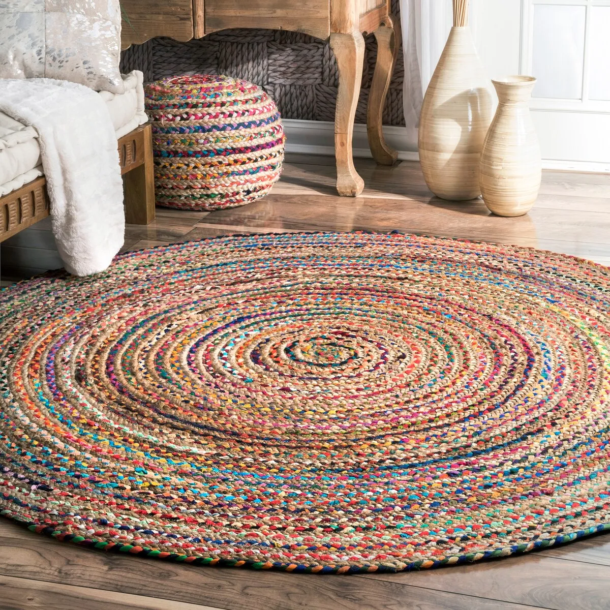 Nuloom Aleen Bohemian Cotton/Jute Area Rug