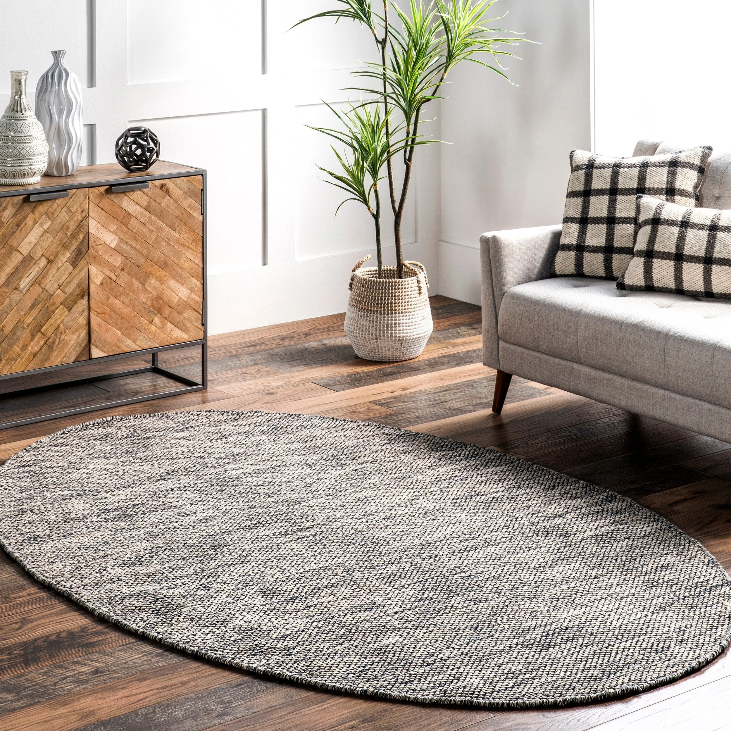 Nuloom Alessi Solid Farmhouse Cotton Area Rug