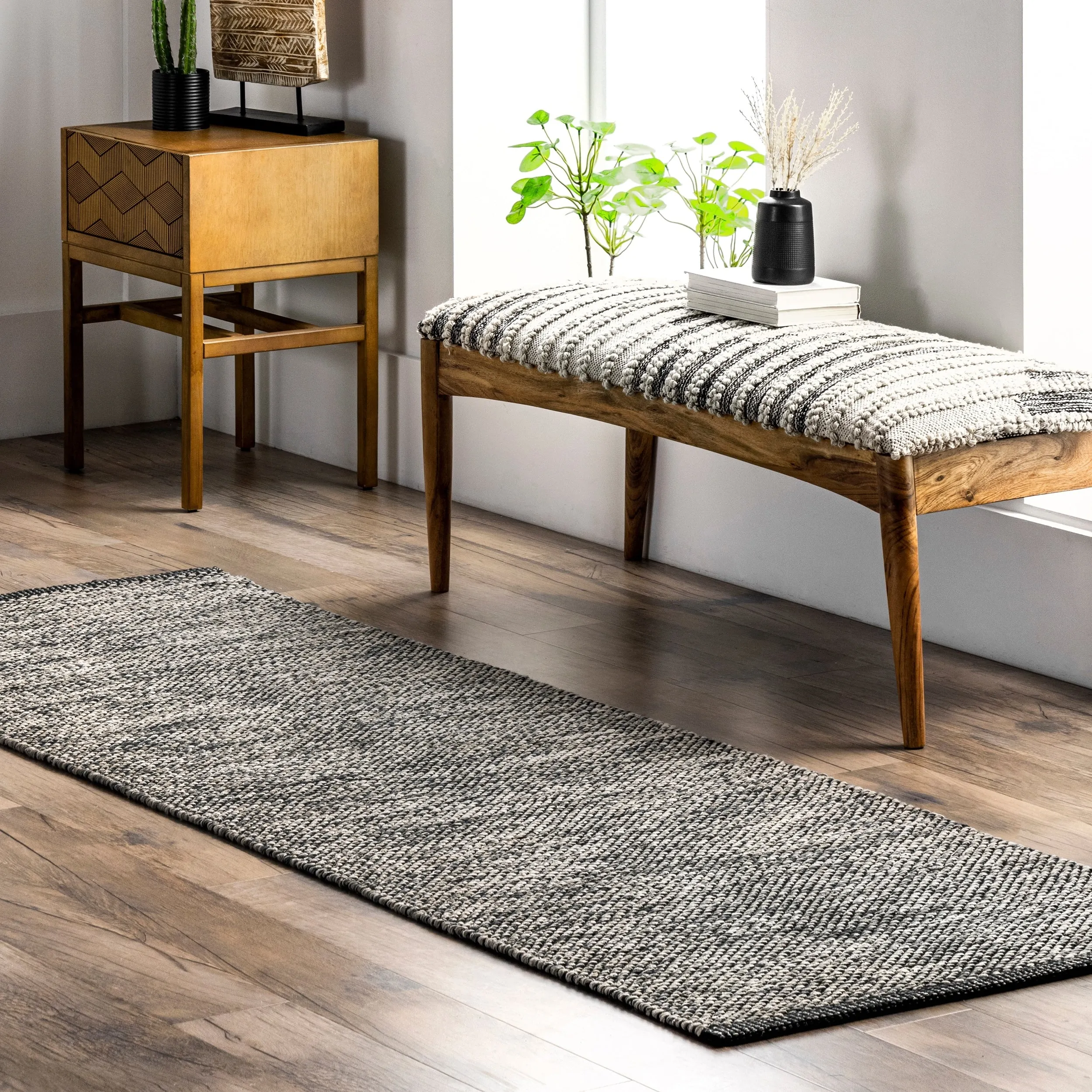 Nuloom Alessi Solid Farmhouse Cotton Area Rug