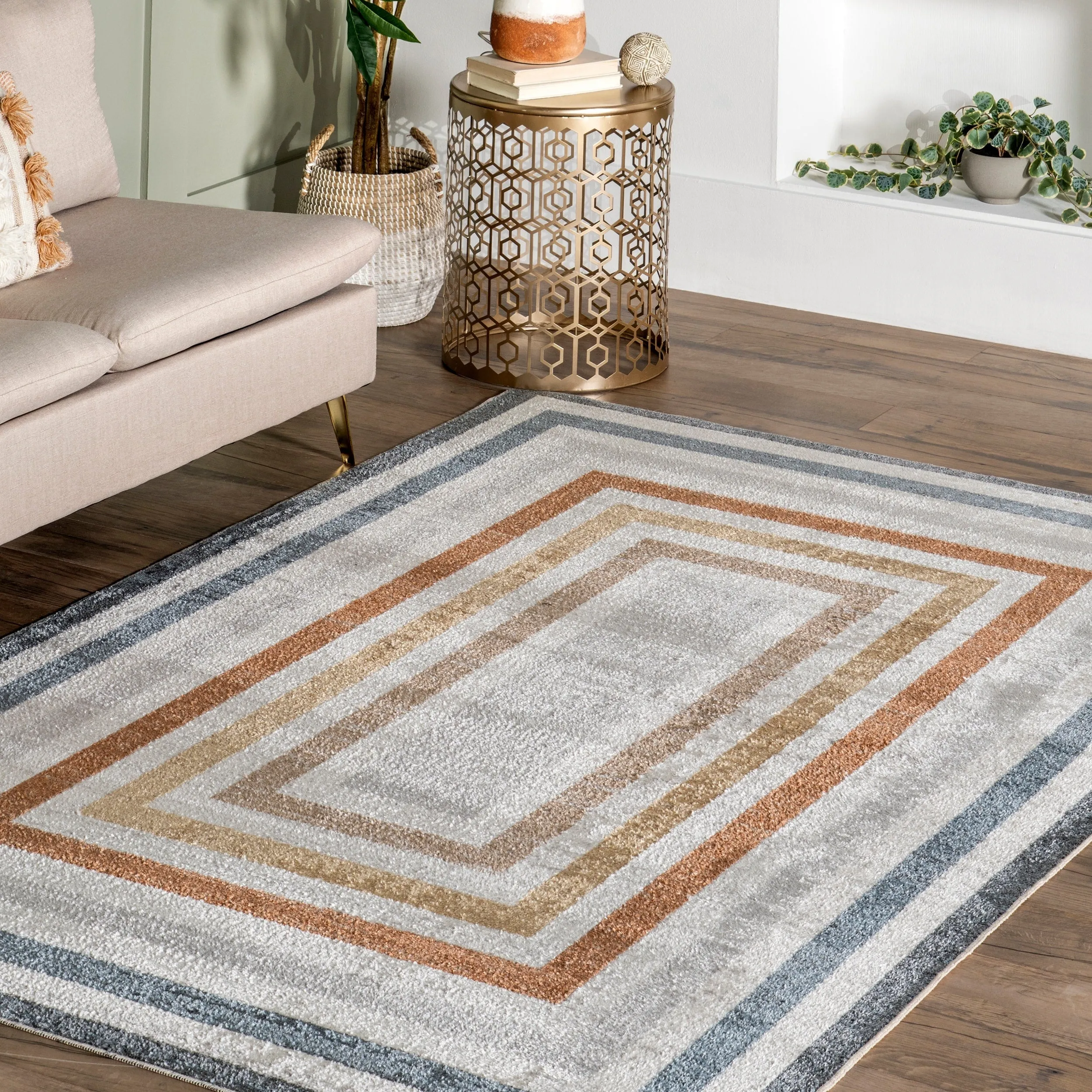 Nuloom Alienor SpinClean Striped Machine Washable Area Rug