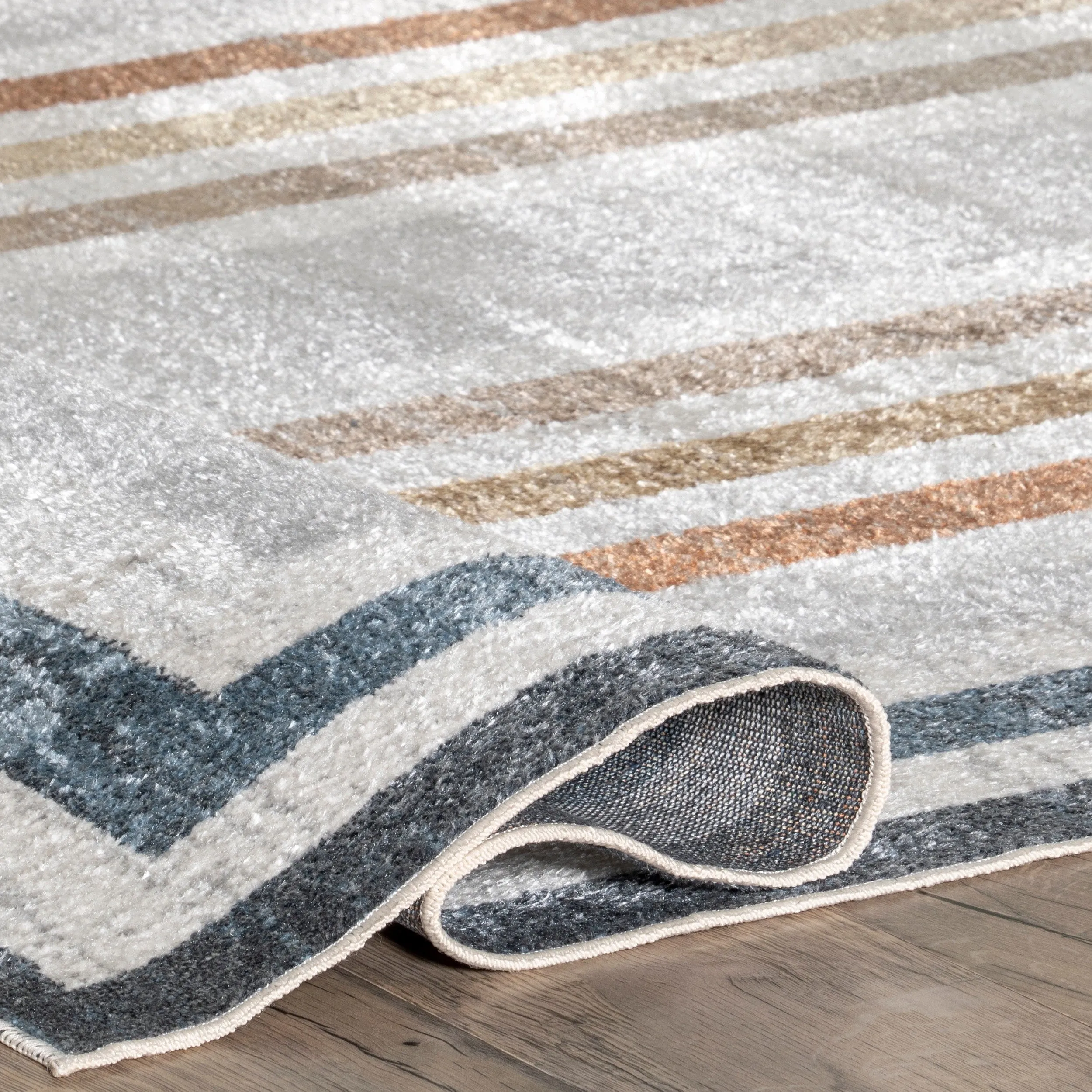 Nuloom Alienor SpinClean Striped Machine Washable Area Rug