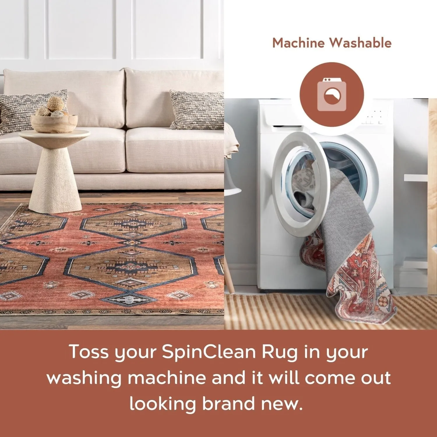 Nuloom Argelia Solid Machine Washable Area Rug