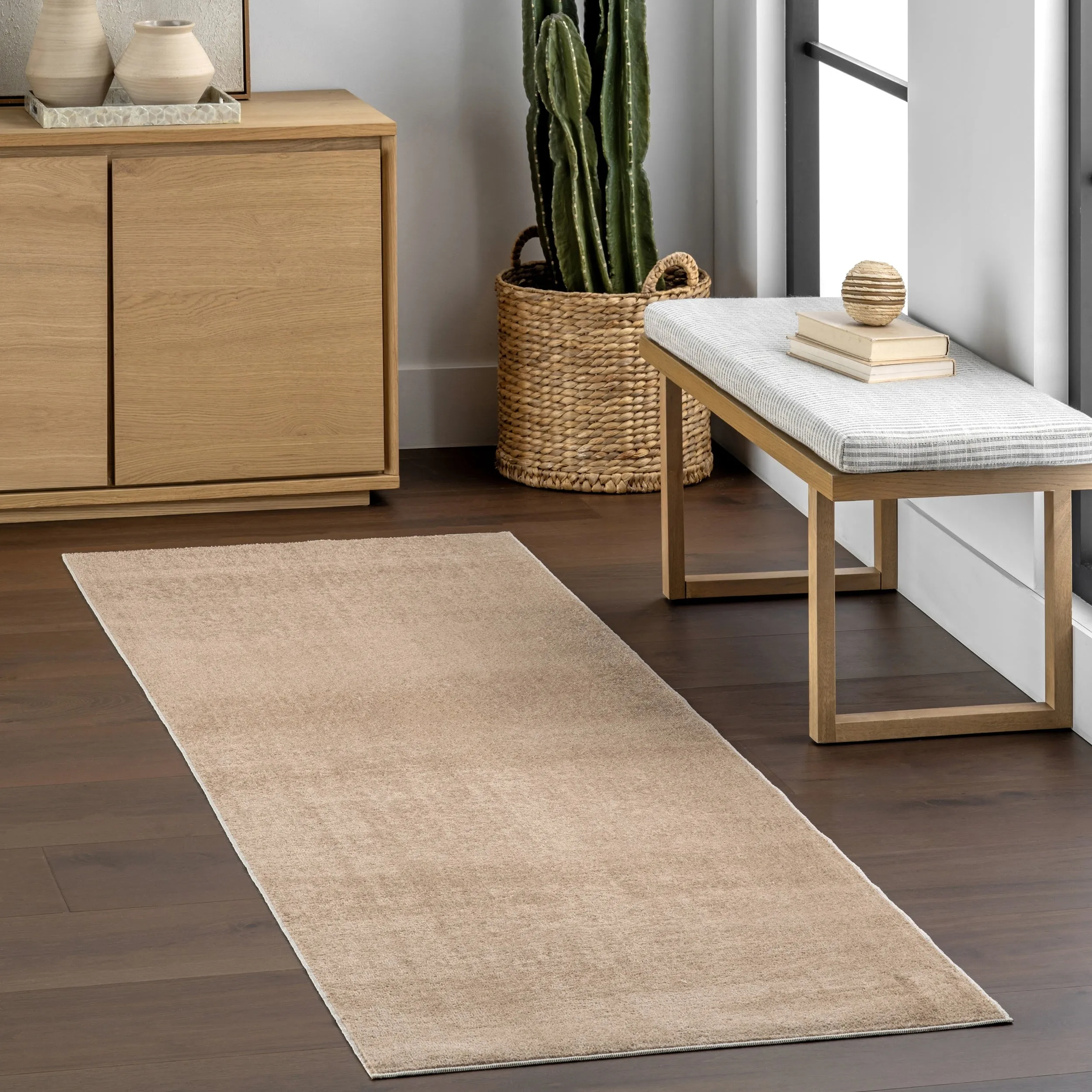 Nuloom Argelia Solid Machine Washable Area Rug
