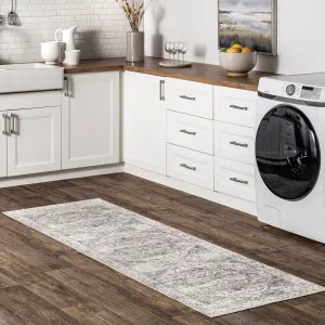 Nuloom Brielle SpinClean Machine Washable Vintage Medallion Area Rug