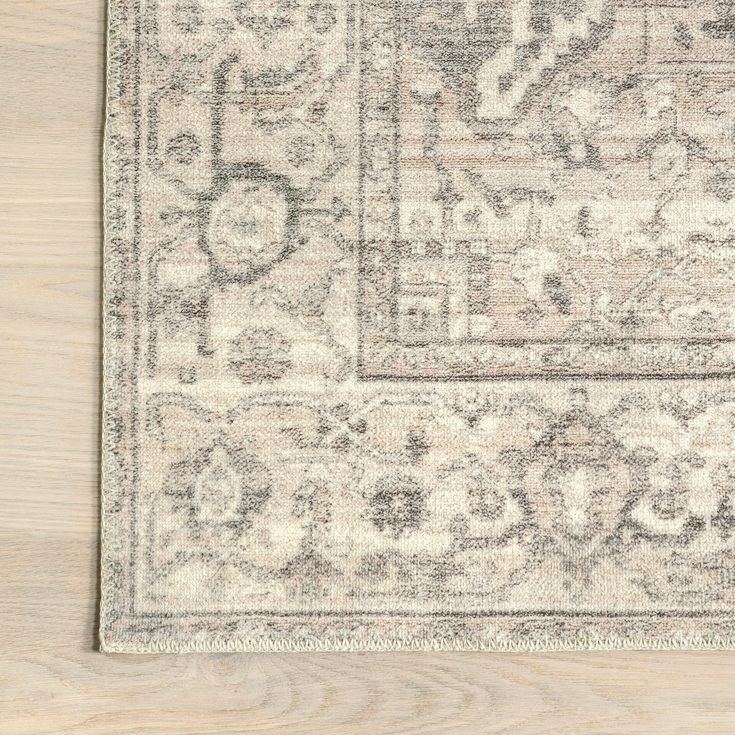 Nuloom Brielle SpinClean Machine Washable Vintage Medallion Area Rug