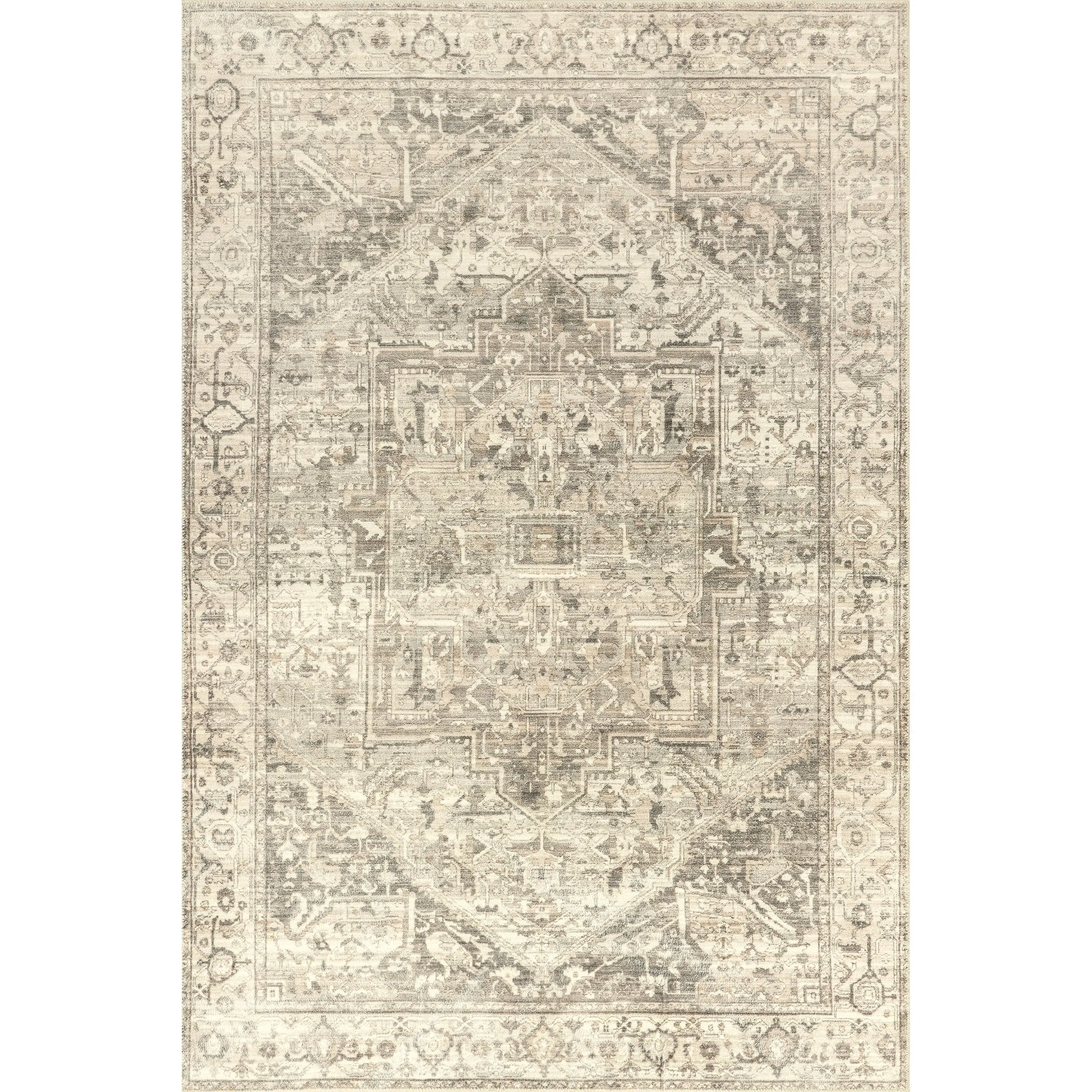 Nuloom Brielle SpinClean Machine Washable Vintage Medallion Area Rug